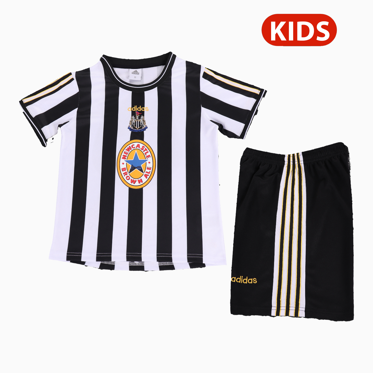 AlphaJersey-Retro Newcastle United 1997-99 Home Kids Kit