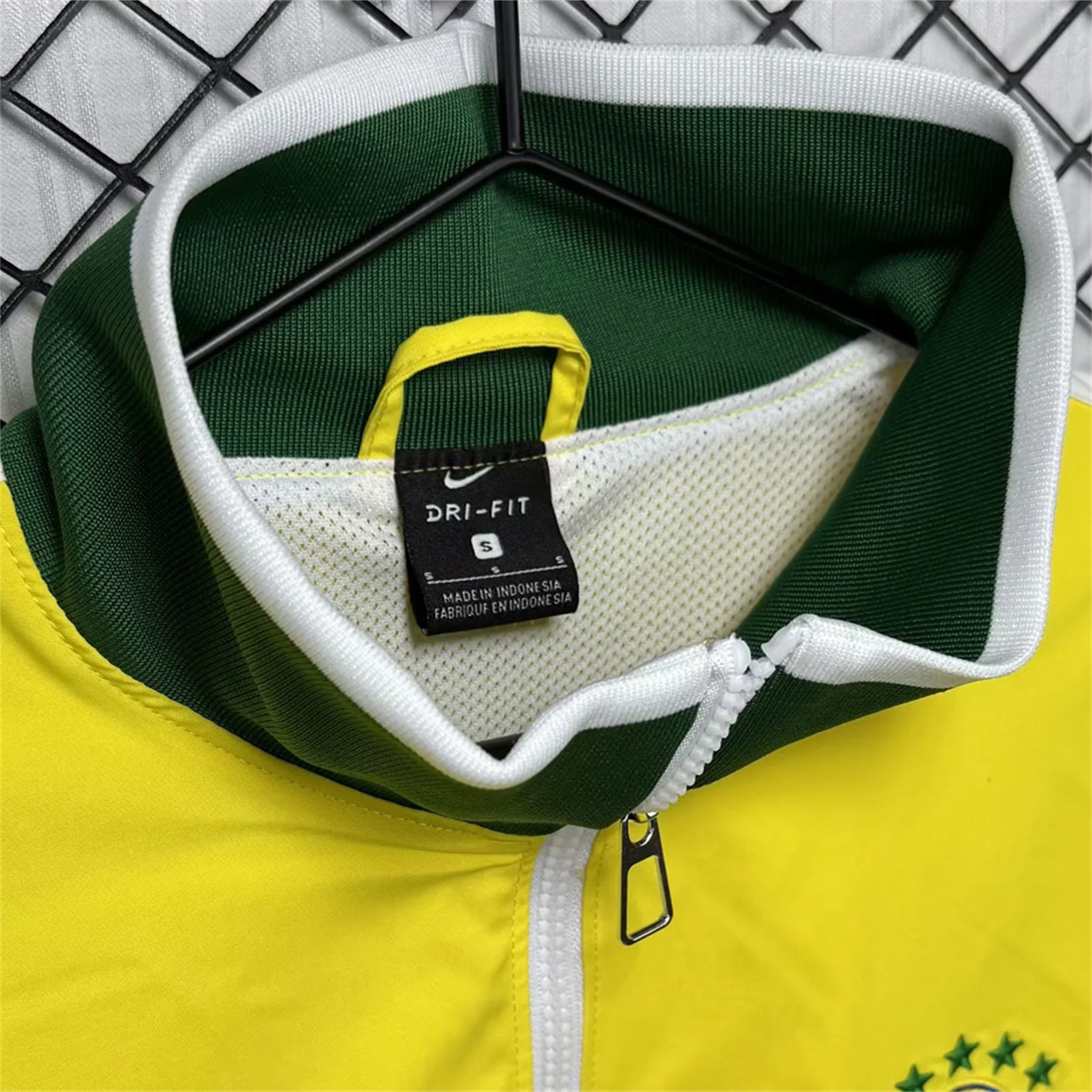 AlphaJersey-Retro Brazil 2010 Home Yellow Windbreaker