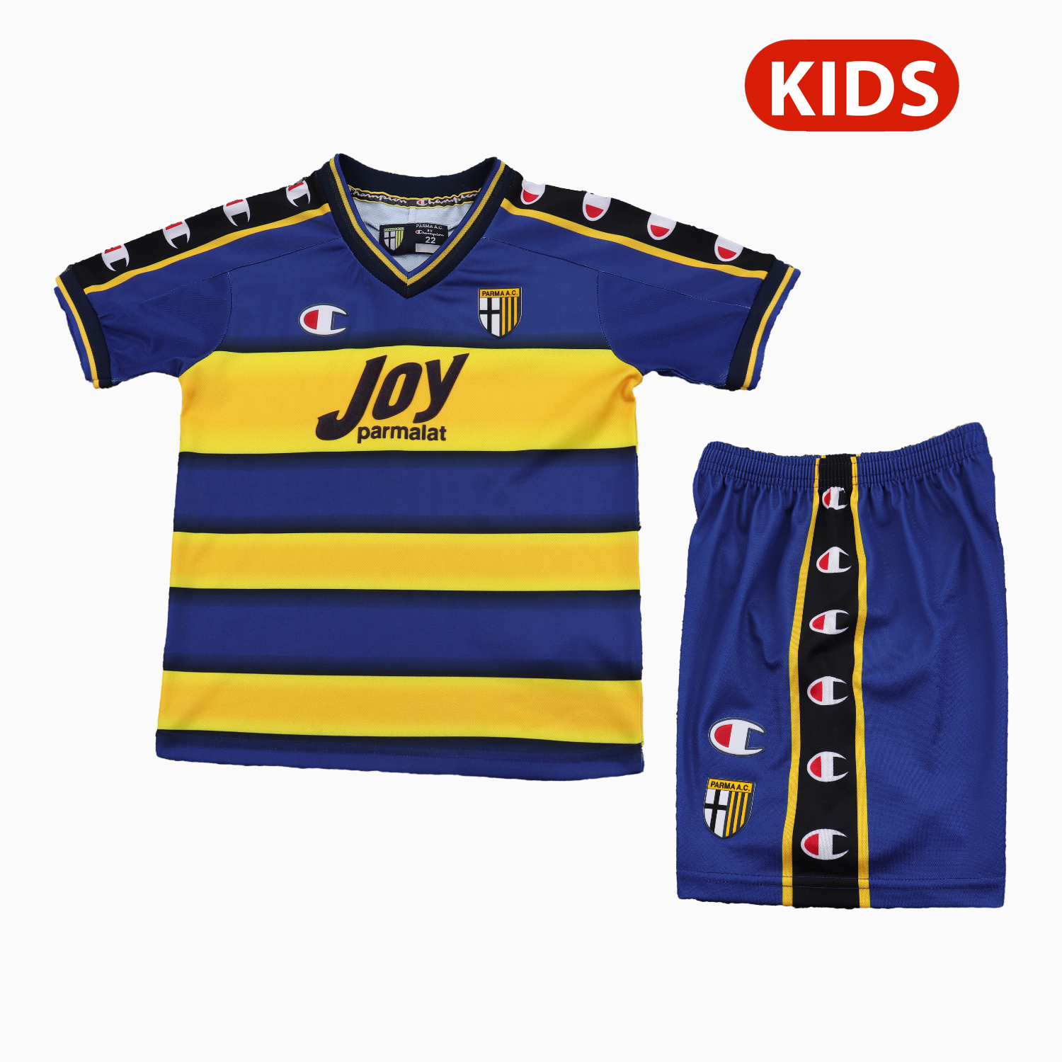 AlphaJersey-Retro Parma 2001-02 Home Kids Kit