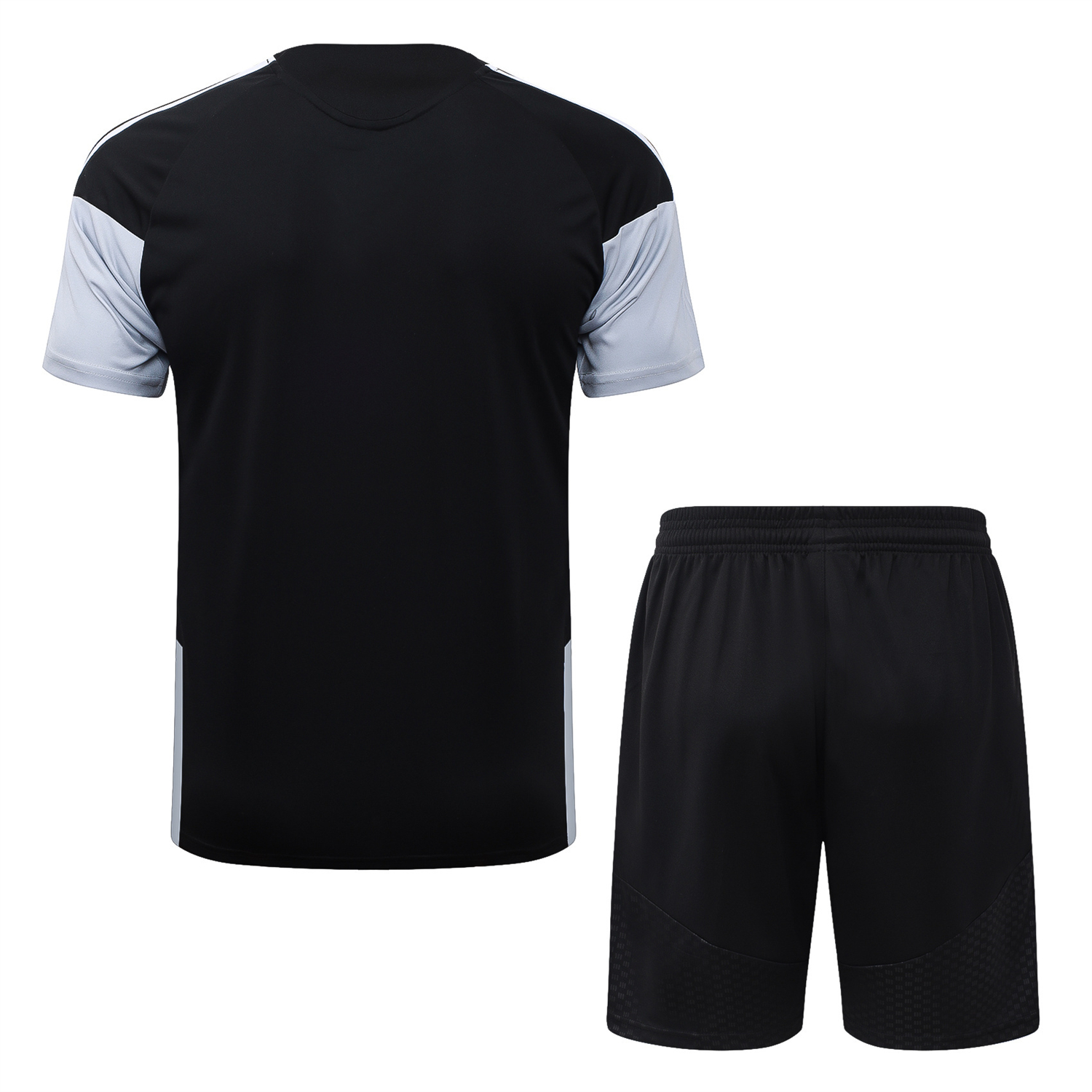 AlphaJersey-INT M.A.M 26-27 Short-Sleeve Training Set - Black With White Top & Pink Shorts