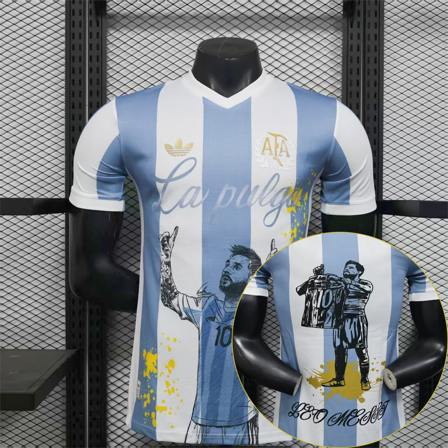 AlphaJersey-Argentina 25-26 50th Anniversary Messi Graffiti Special Jersey - Player Version