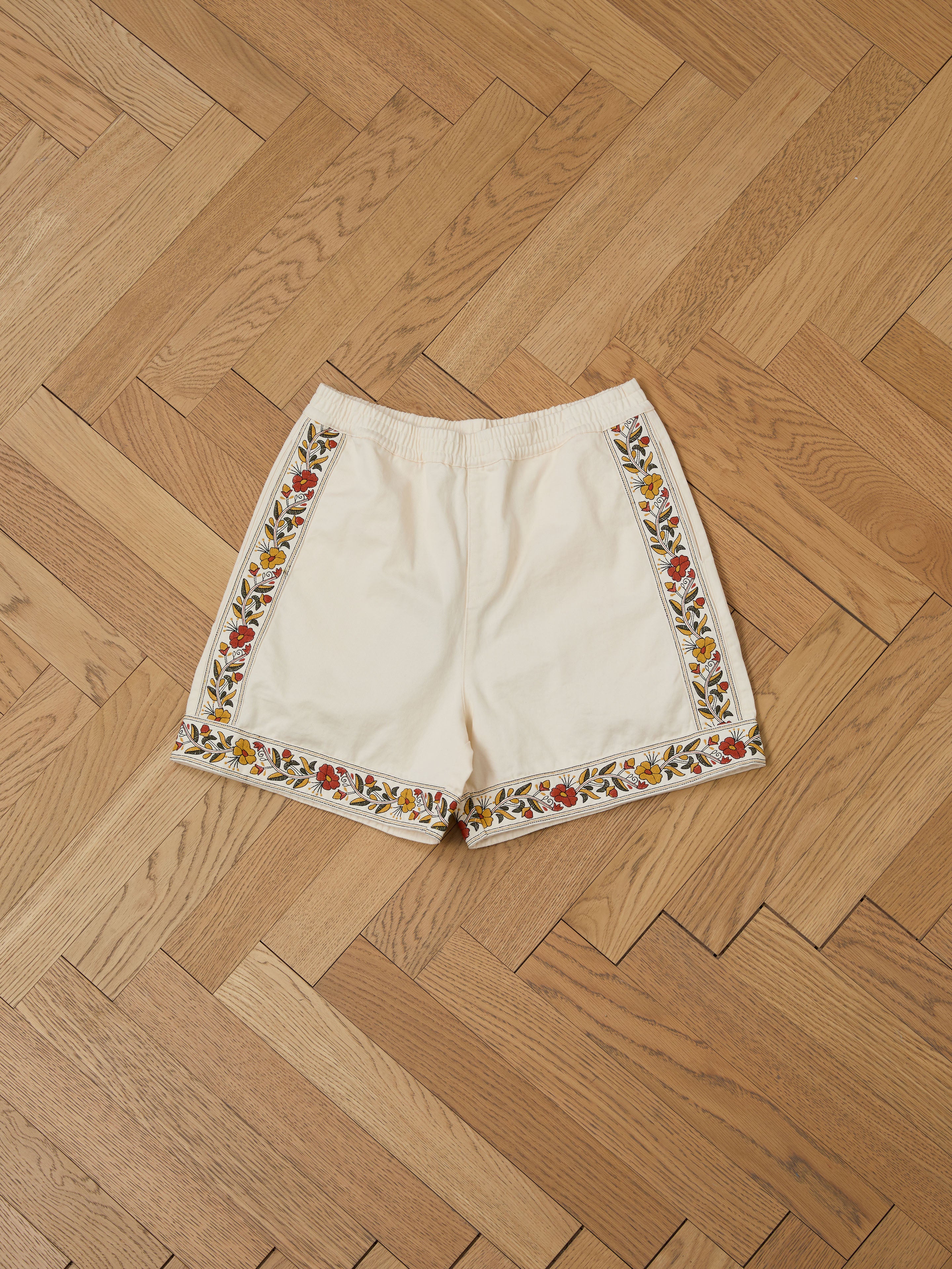 Kantha Floral Work Shorts | Modern Menswear by yycbvcnbmmnbm