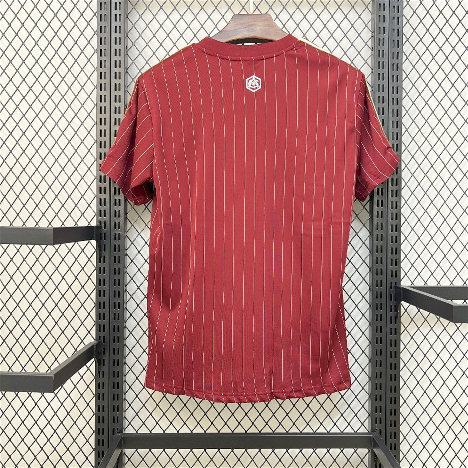 AlphaJersey-Arsenal 25-26 Trefoil White Lines Red Travel Jersey - Fans Version