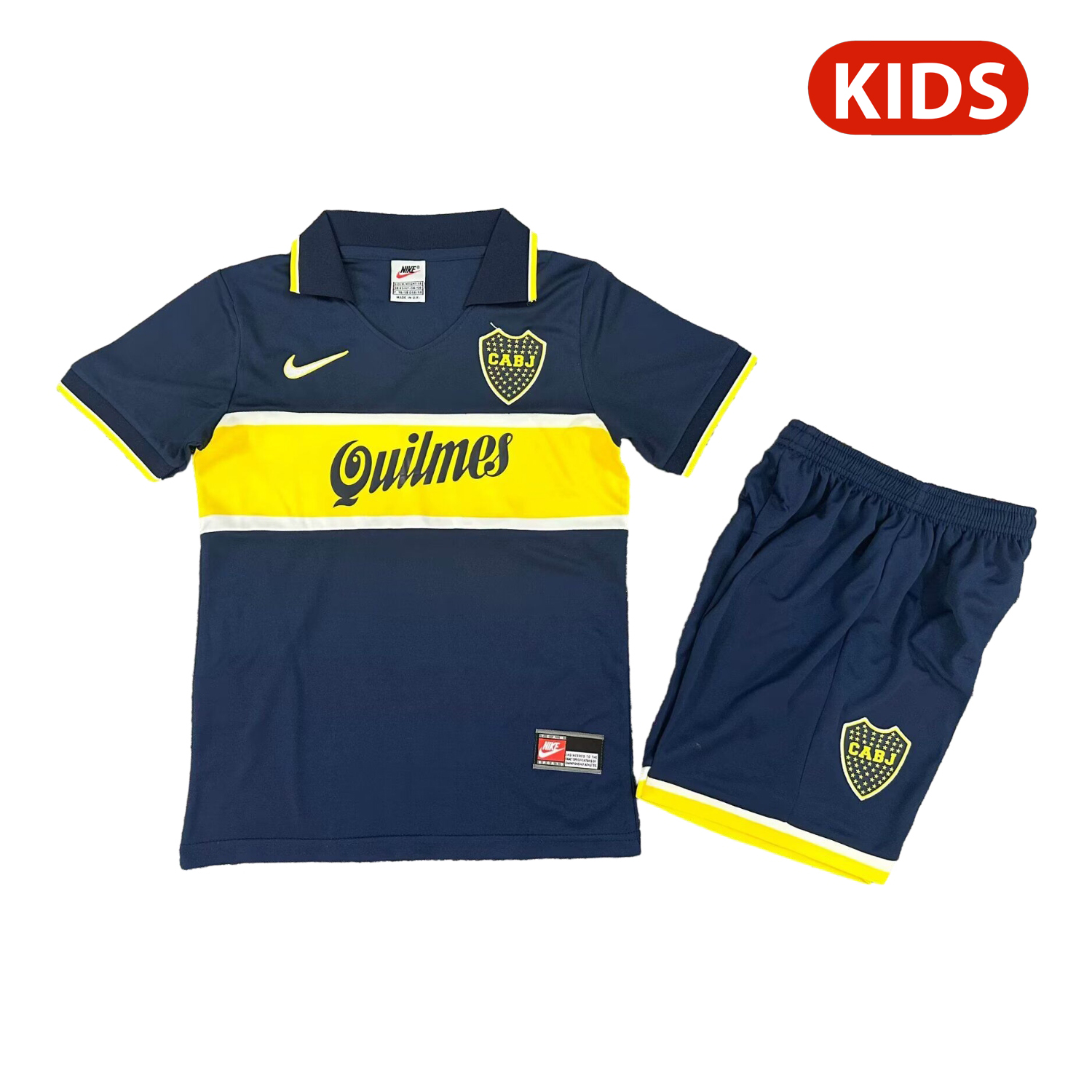 AJ-AlphaJersey-Retro Boca Juniors 1996-97 Home Kids Kit