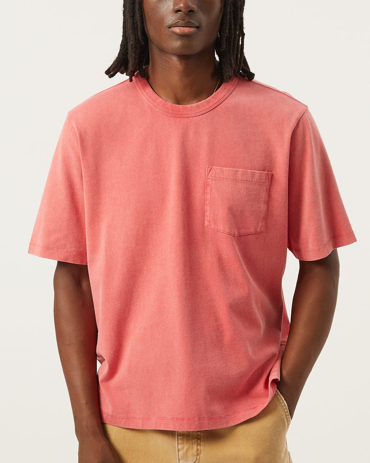 Garment Dye Tee - Red | Modern Menswear by yycbvcnbmmnbm