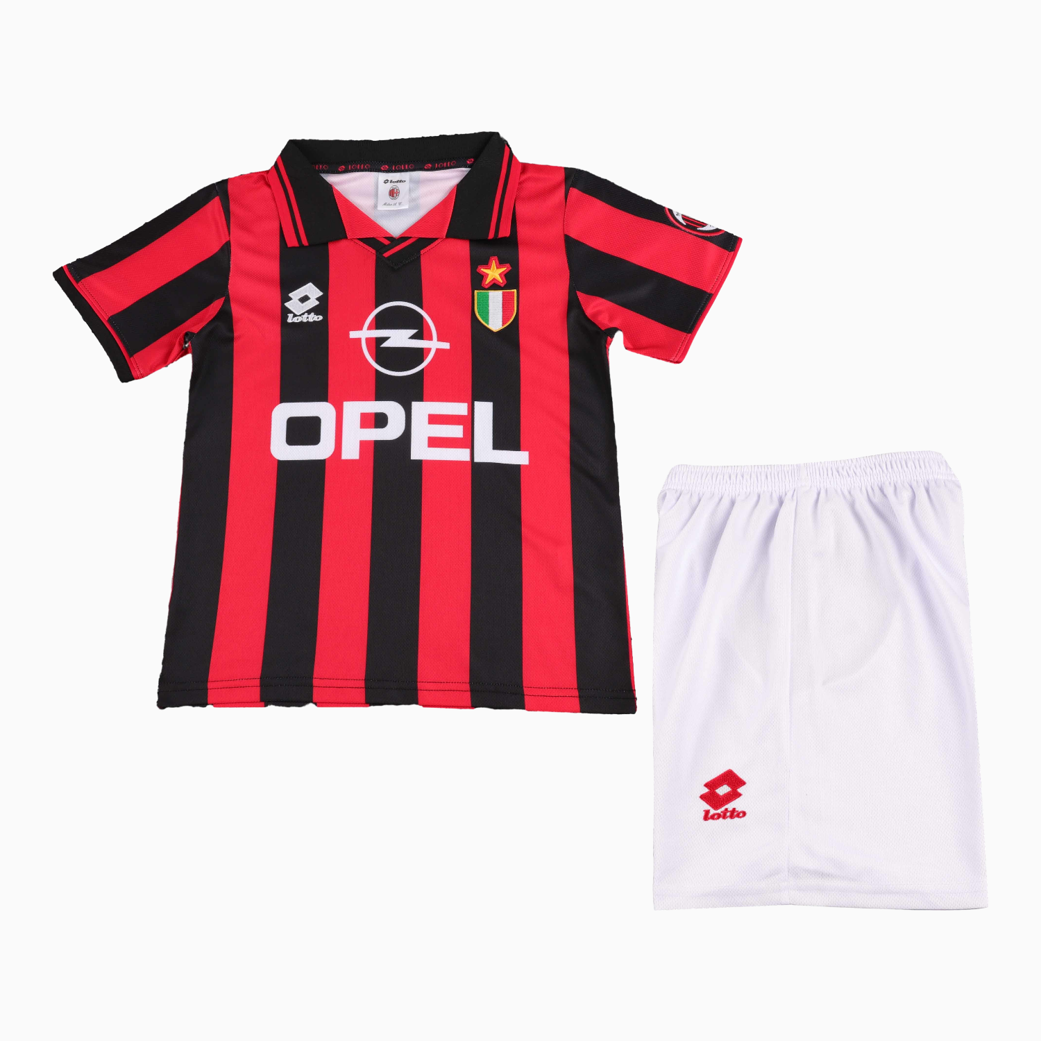 AlphaJersey-Retro AC Milan 1996-97 Home Kids Kit