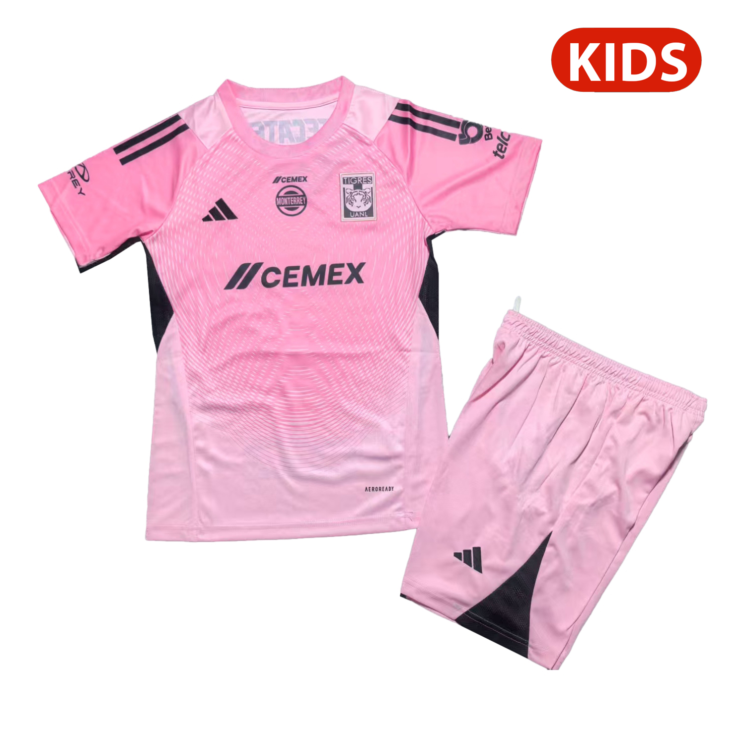 AlphaJersey-Tigres UANL 25-26 Pink Goalkeeper Kids Kit