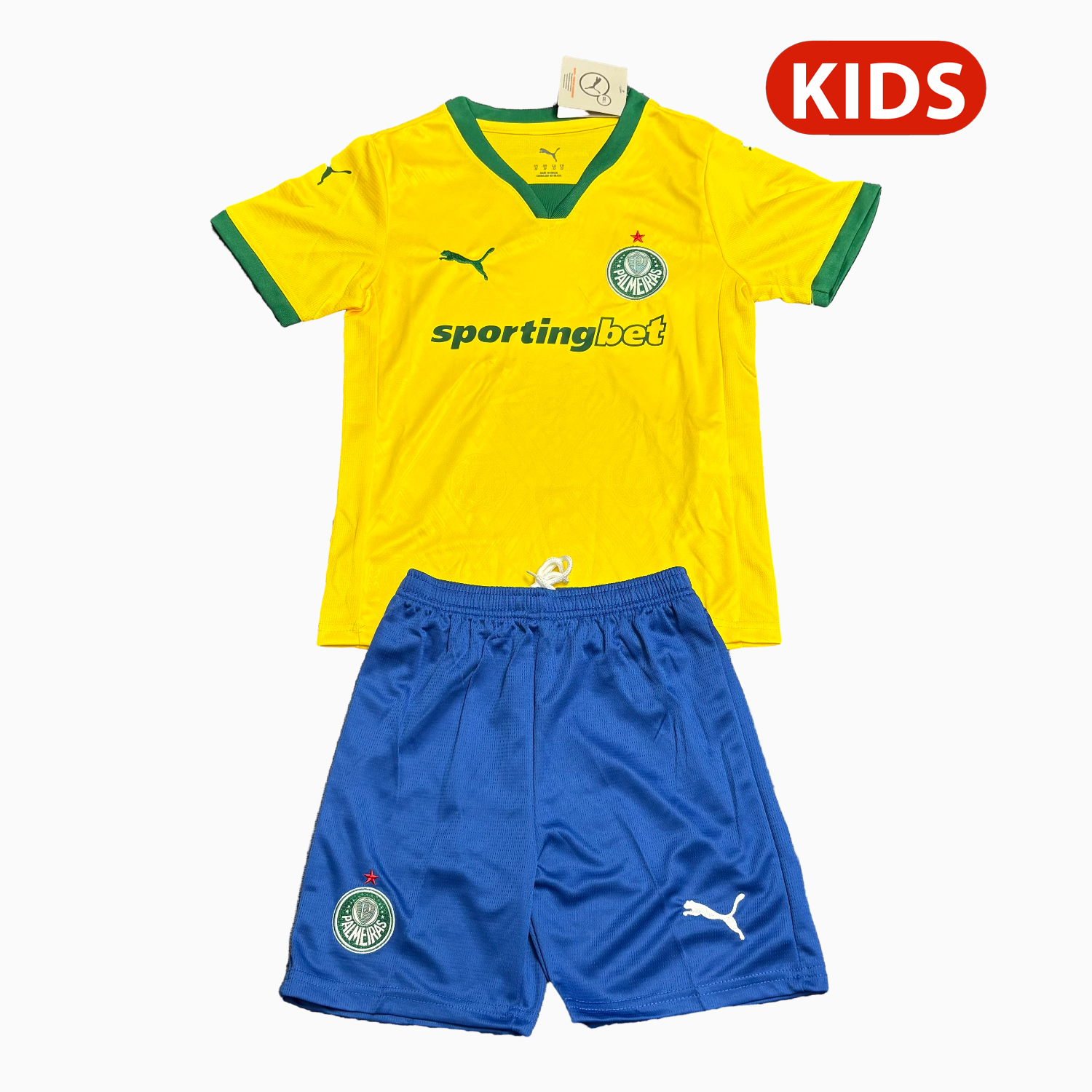 AlphaJersey-Palmeiras 25-26 Third Yellow Kids Kit