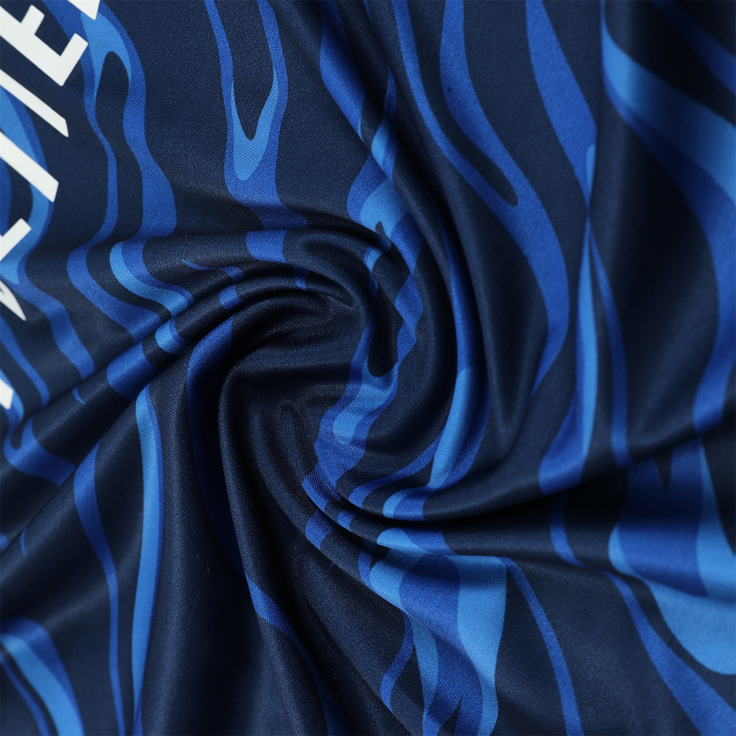 AlphaJersey-Real Madrid 25-26 Vest Training Set - Blue Water Pattern Top & Deep Blue Shorts
