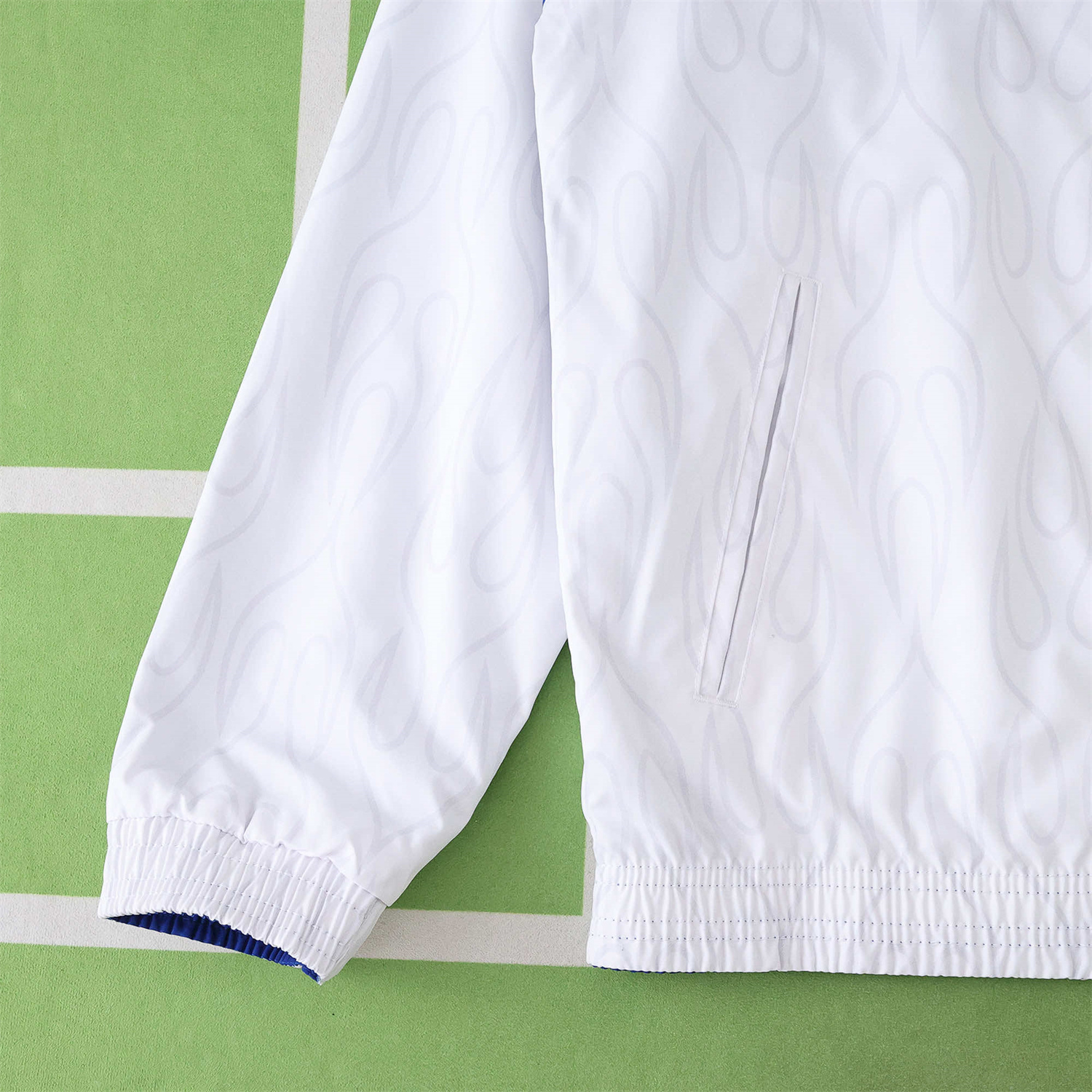 AlphaJersey-Retro Japan 1998 Throwback Double Sided Reversible Windbreaker - White & Blue