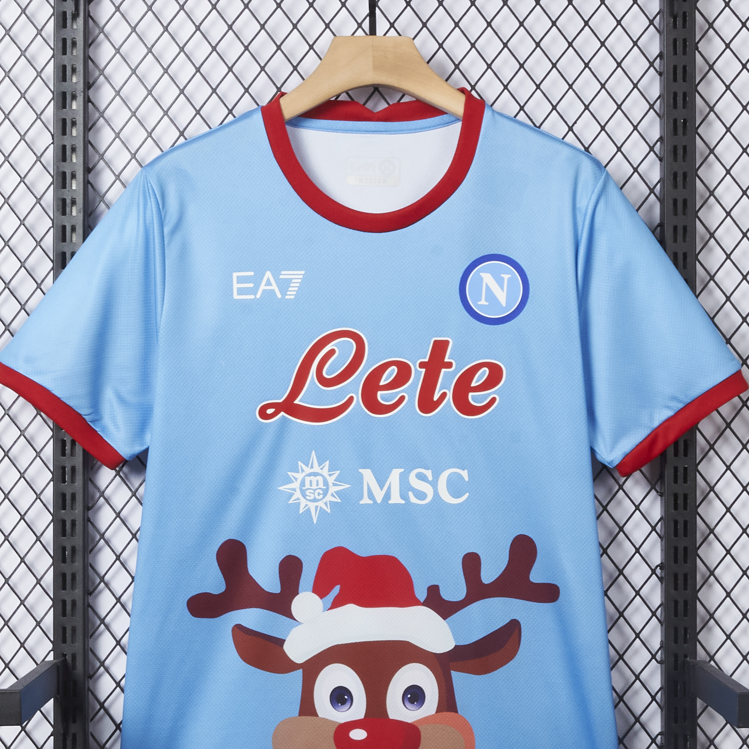 AlphaJersey-Napoli 25-26 Blue Christmas Elk Special Edition Jersey - Fans Version