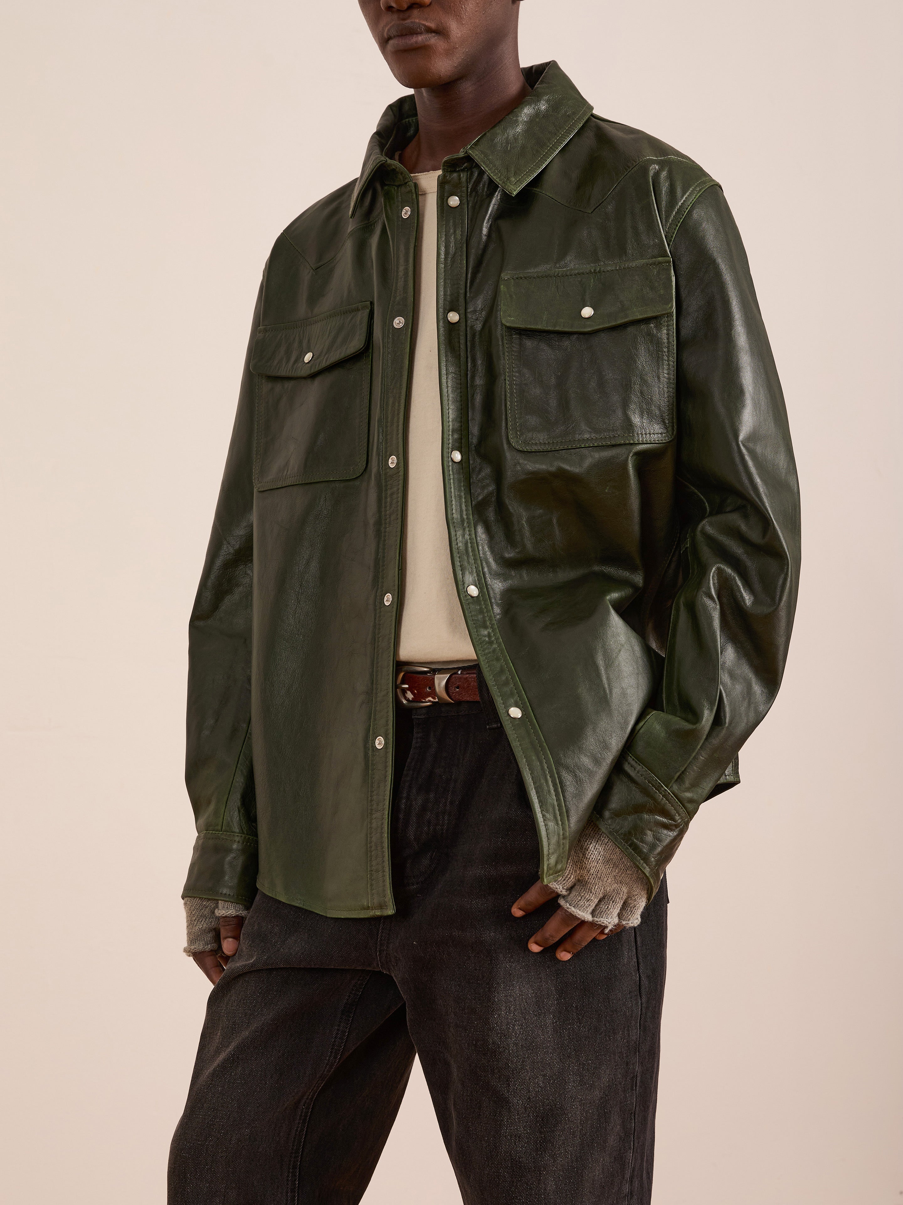 Forest Leather Western Shirt | Modern Menswear by yycbvcnbmmnbm