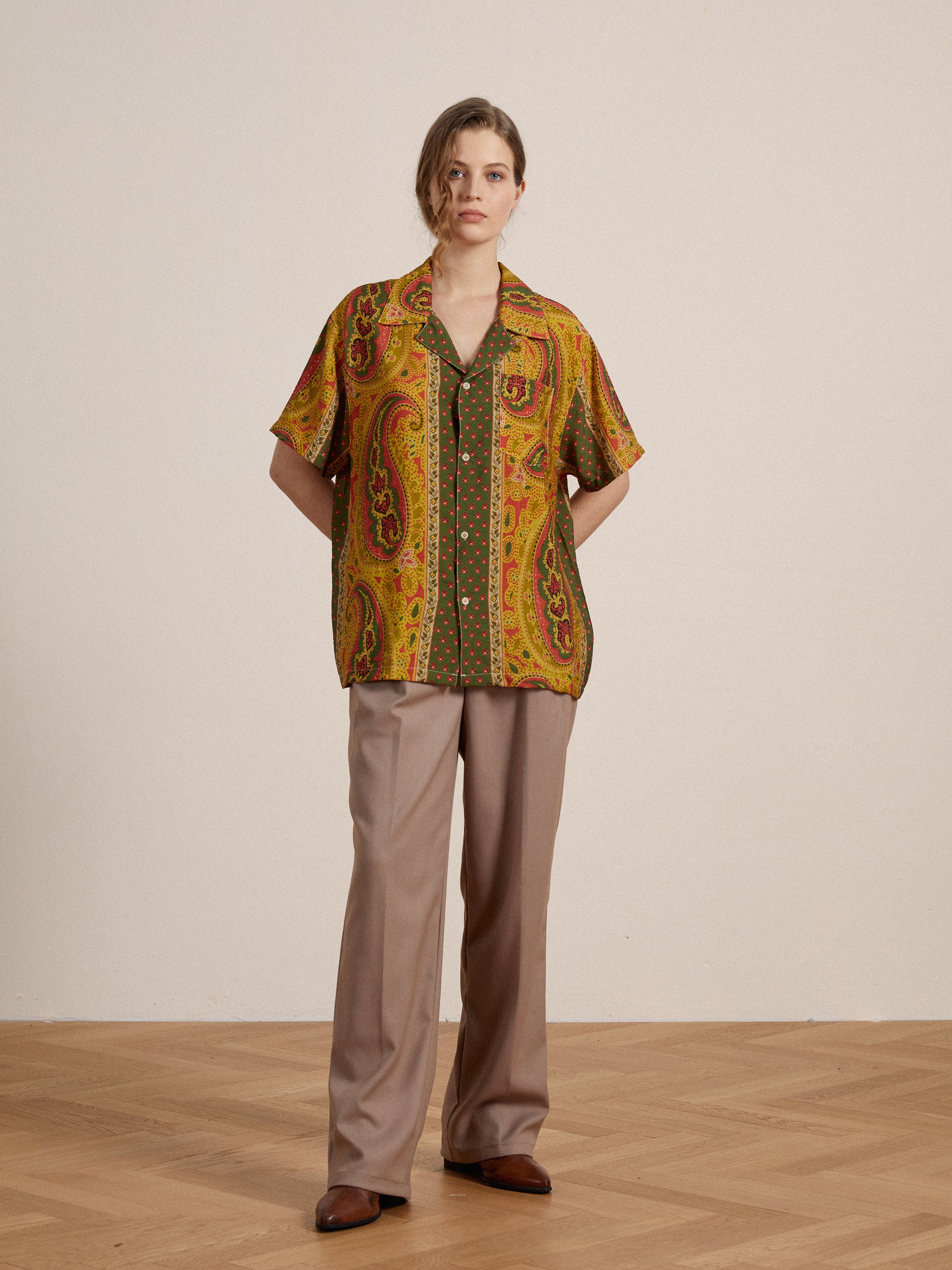Pench Paisley SS Camp Shirt | Modern Menswear by yycbvcnbmmnbm