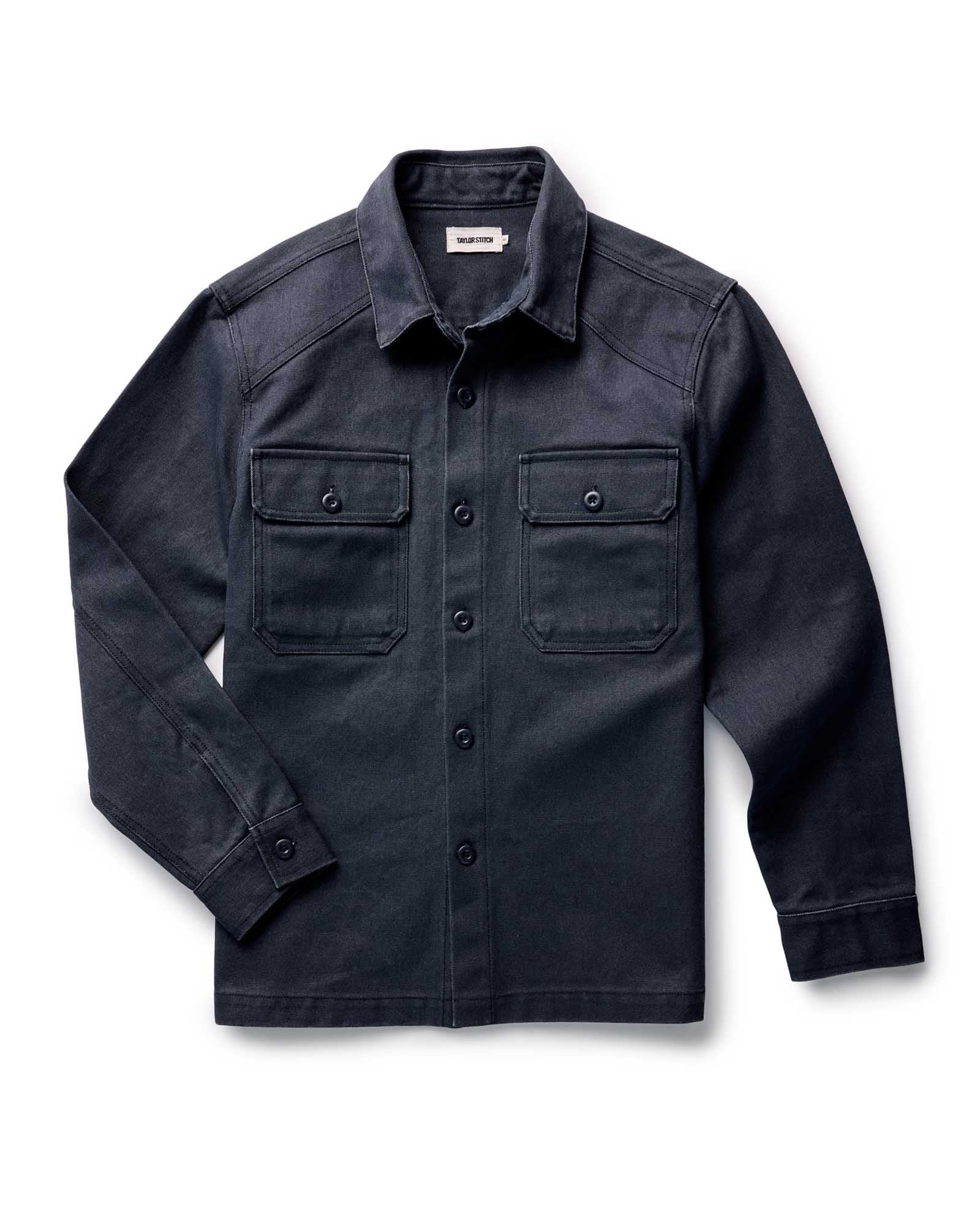 The Shop Shirt in Navy Chipped Canvas | Modern Menswear by yycbvcnbmmnbm