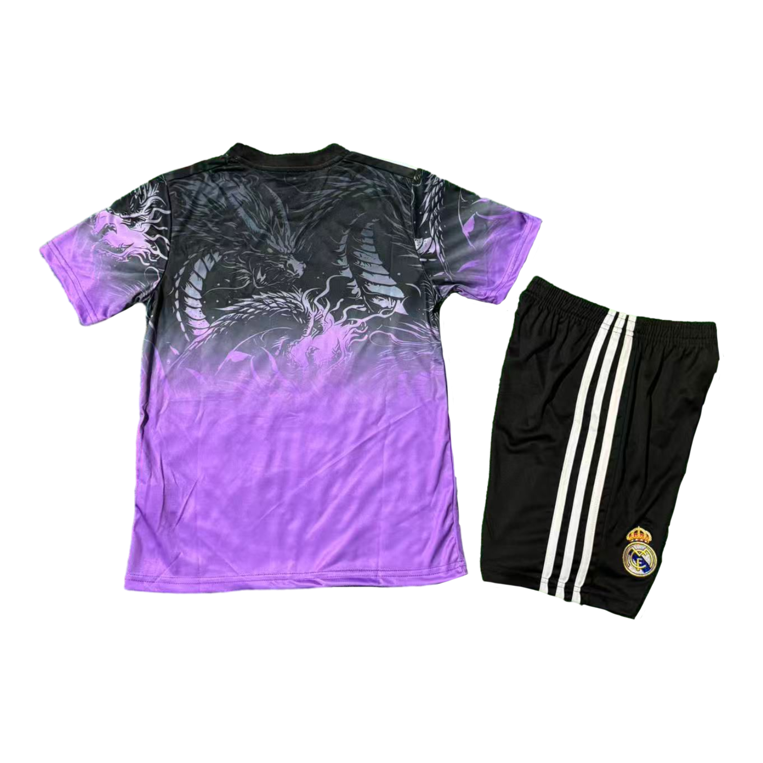 AlphaJersey-Real Madrid 25-26 Black Dragon Purple Special Kids Kit