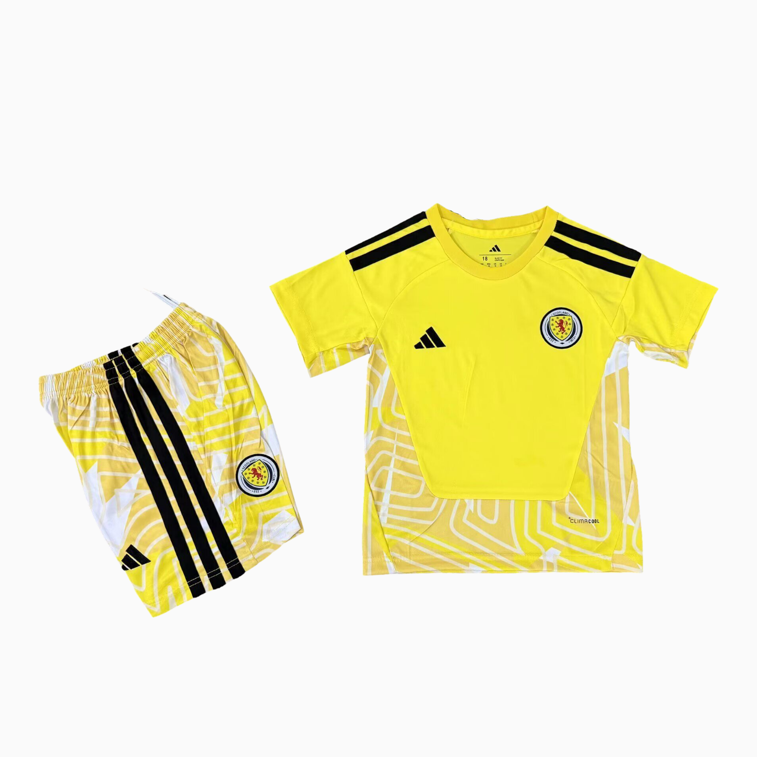 AlphaJersey-S-c-o.t l.a-n.d 2026 Goalkeeper Yellow Kids Kit