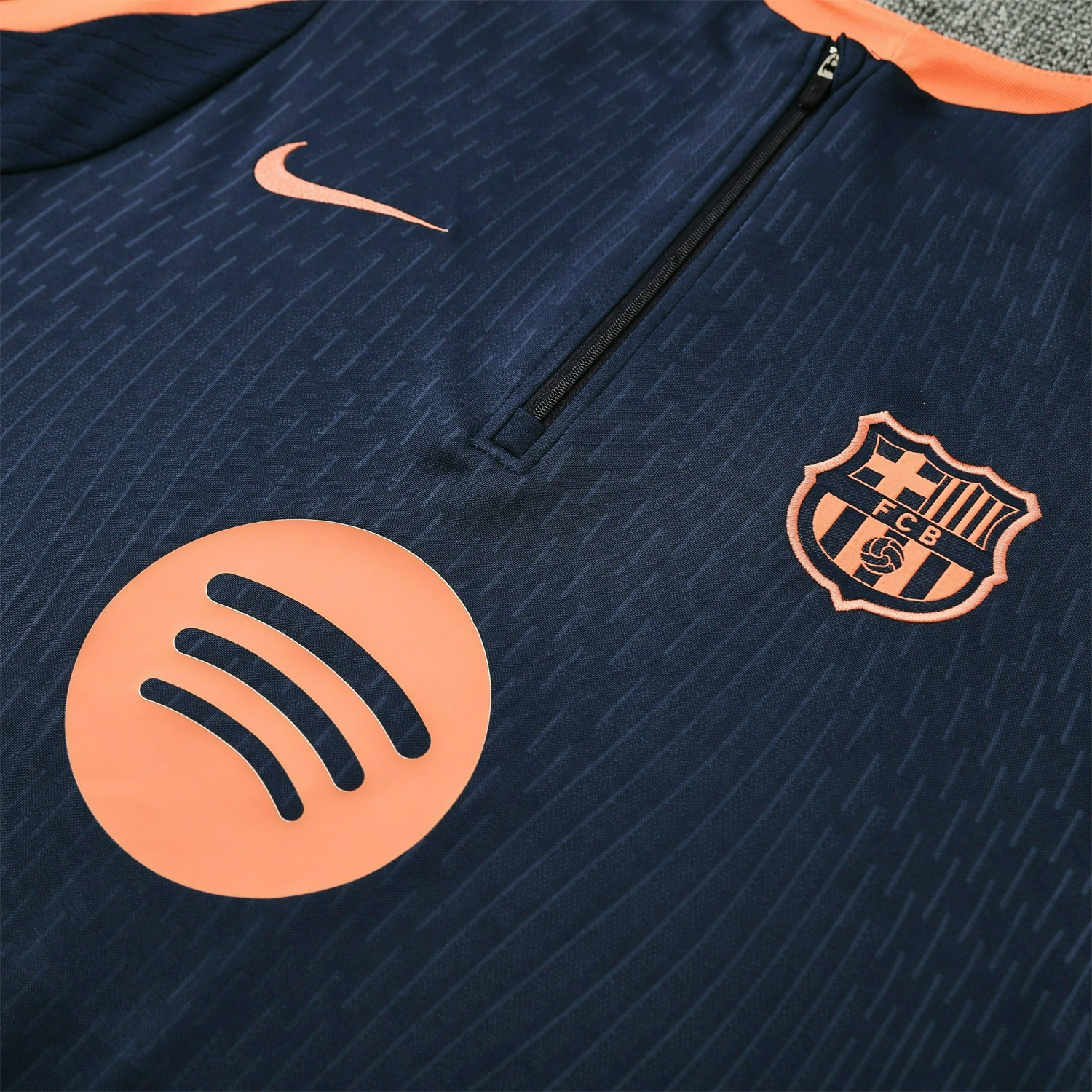 AlphaJersey-Barcelona 25-26 Long Sleeve Training Set - Deep Blue Top and Deep Blue Pants