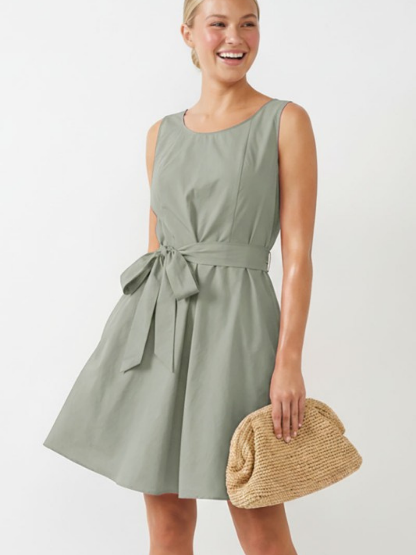 Belted Sleeveless A-Line Mini Dress | Elegant Women's Fashion by coolavocek