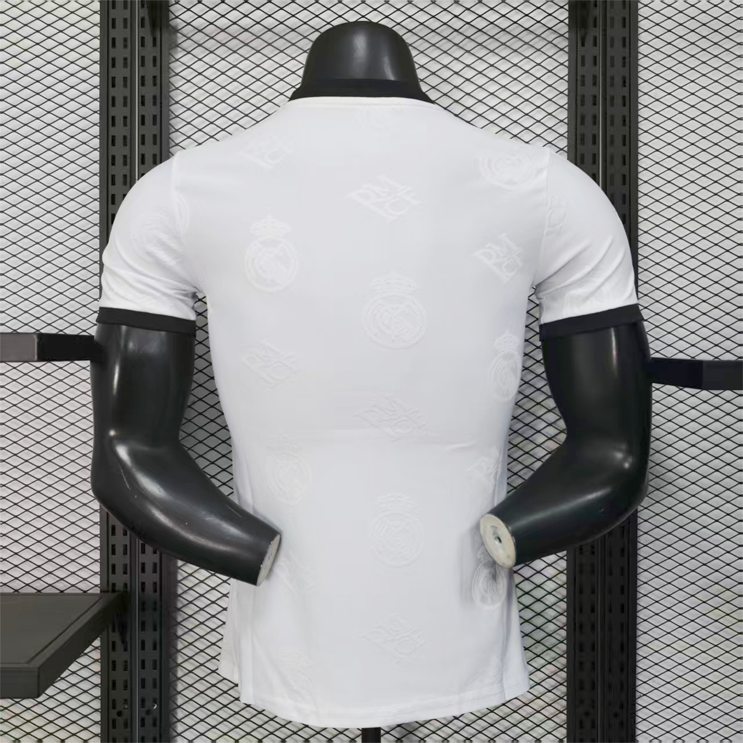 AlphaJersey-Real Madrid 25-26 White Team Logo Jacquard Special Jersey - Player Version
