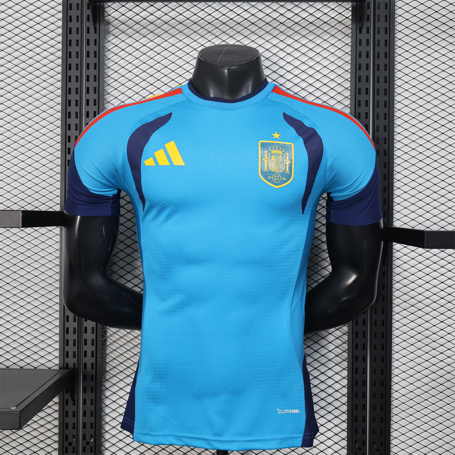AlphaJersey-Spain 2026 Blue Pre-Match Training Jersey - Player Version