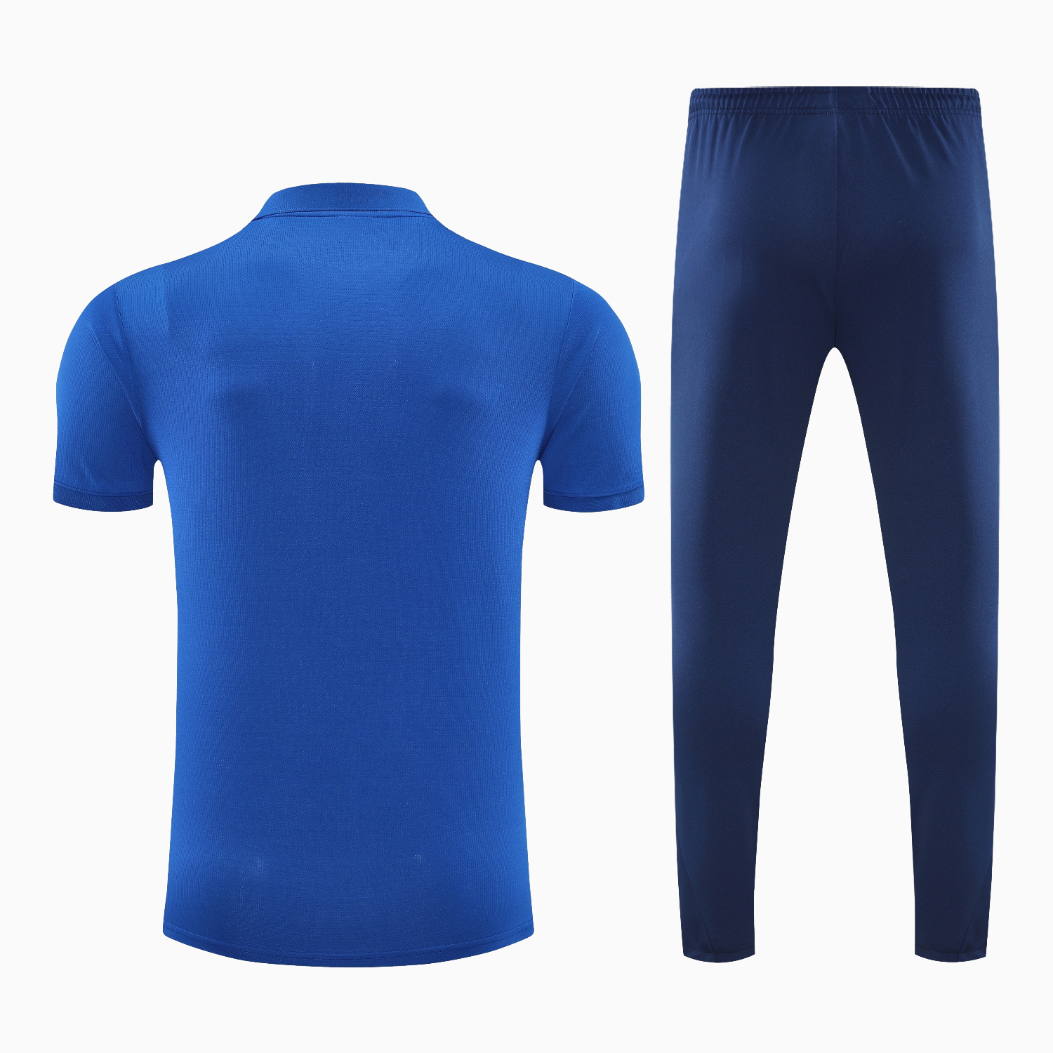 AlphaJersey-Atletico Madrid 25-26 POLO Short-Sleeve Training Set - Ocean Blue Top & Deep Blue Pants