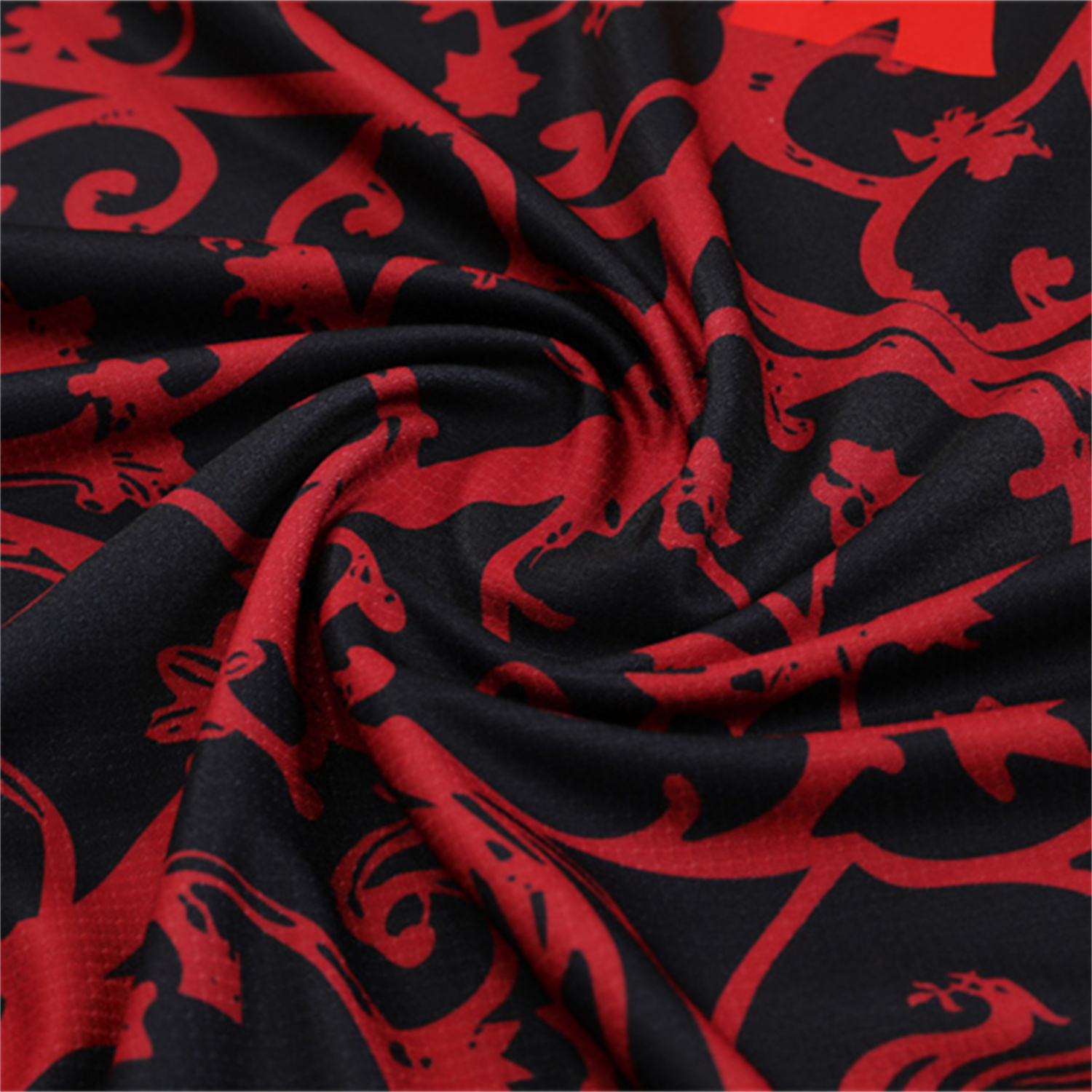 AlphaJersey-Liver.pool 25-26 Short-Sleeve Training Set - Red Camouflage Top & Black Shorts