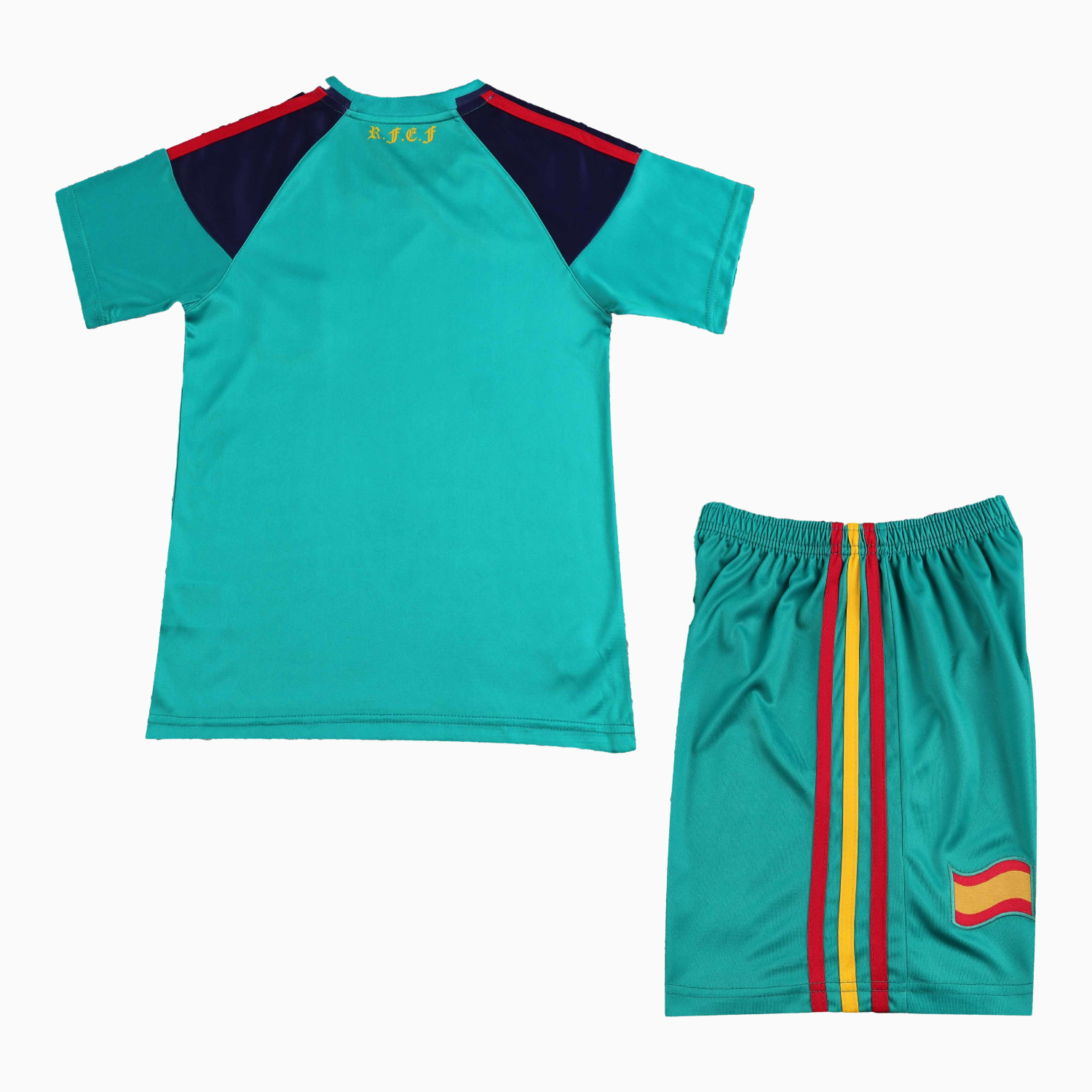AlphaJersey-Retro Spain 2010 Green Goalkeeper Kids Kit