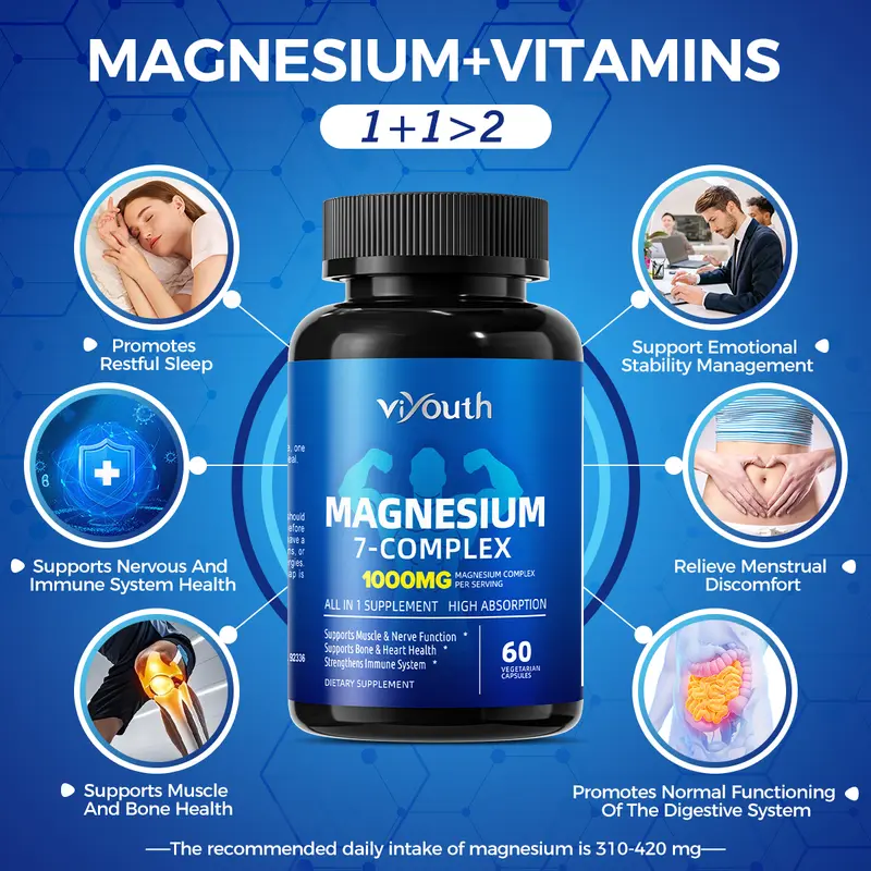 Viyouth 1000mg Magnesium Complex - 10 Elemental 