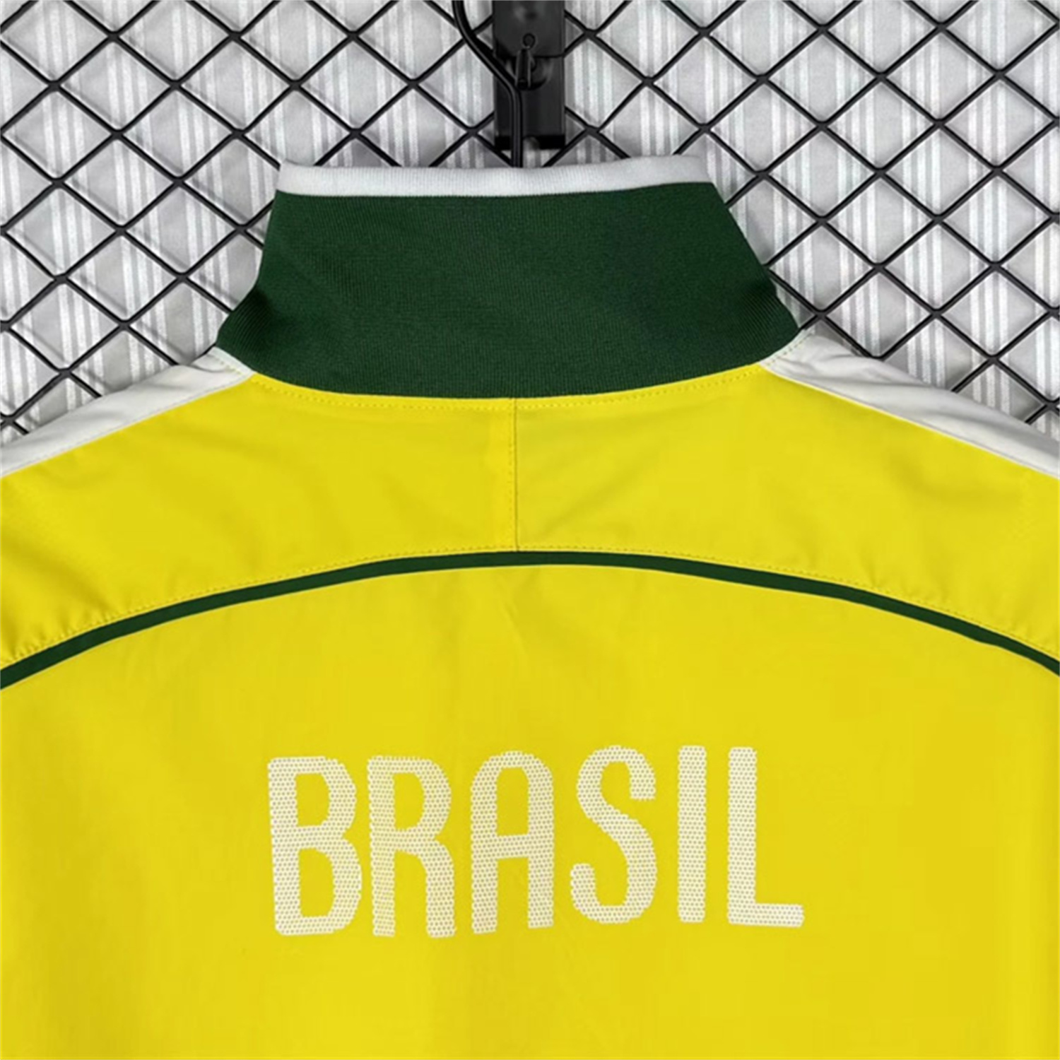 AlphaJersey-Retro Brazil 2010 Home Yellow Windbreaker