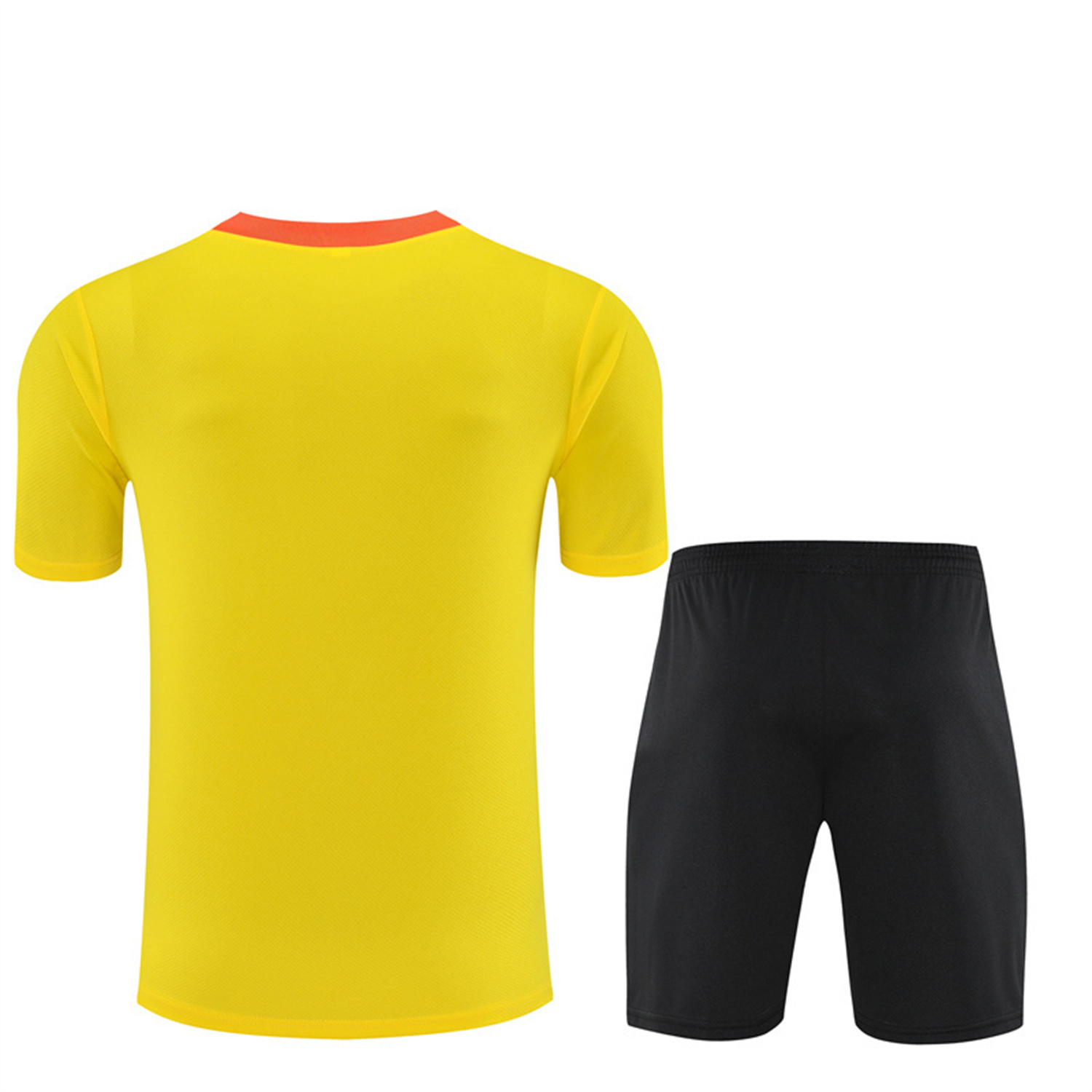 AlphaJersey-Brazil 25-26 Short-Sleeve Training Set - Yellow Top & Black Shorts