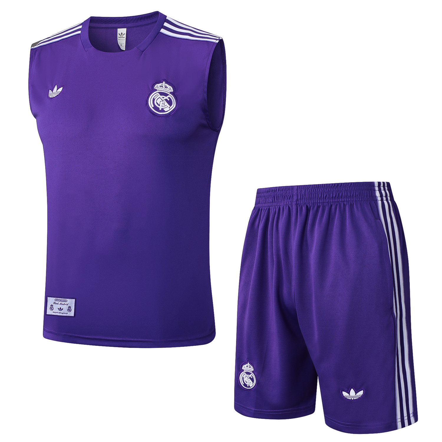 AlphaJersey-Real Madrid 25-26 Throwback Trefoil Vest Training Set - Purple