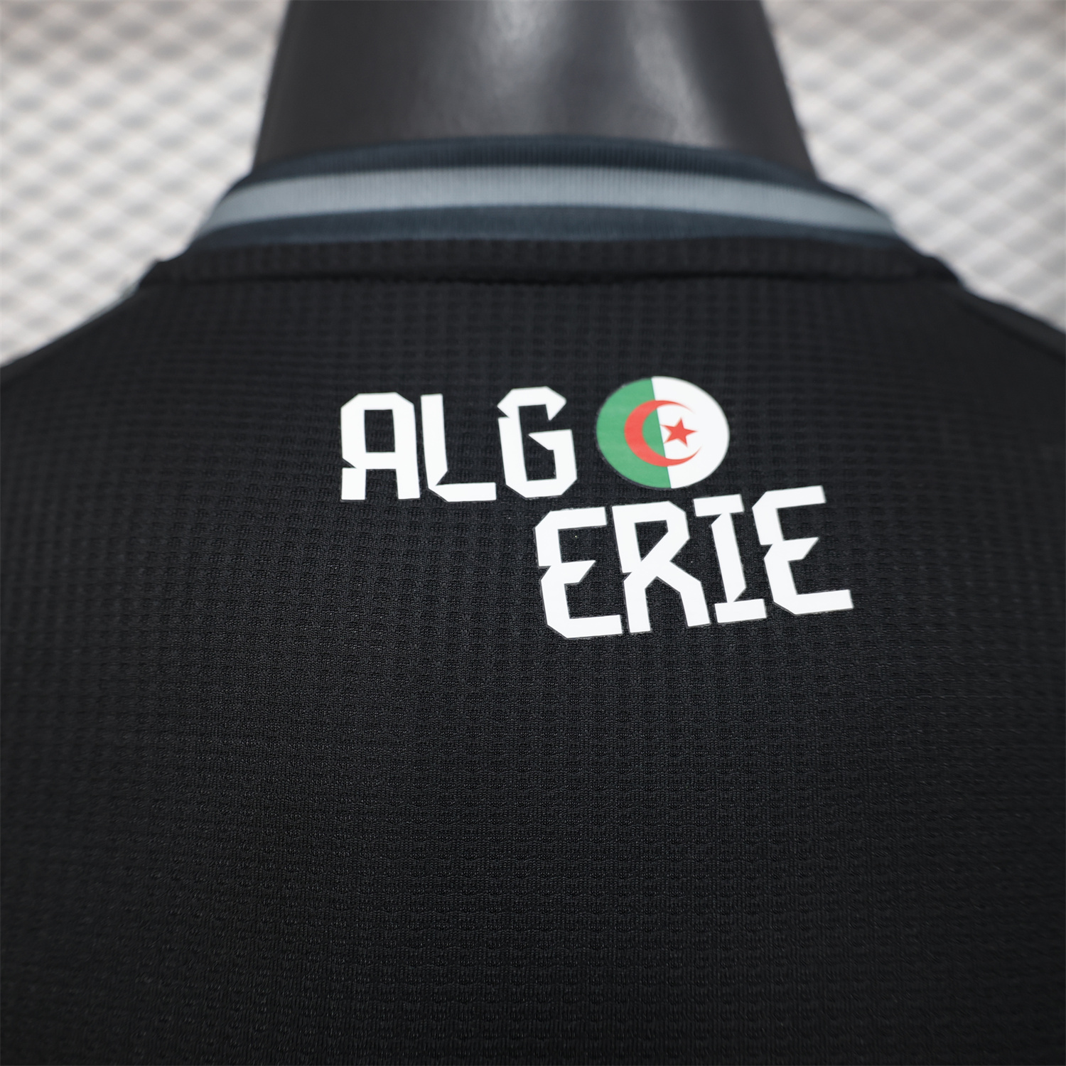 AlphaJersey-Algeria 25-26 Pure Black Jersey with Grey Block - Player Version