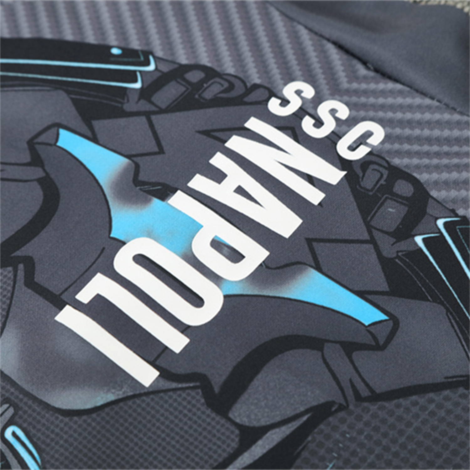 AlphaJersey-Napoli 25-26 Long Sleeve Training Set - Gray Mecha Top & Black Pants