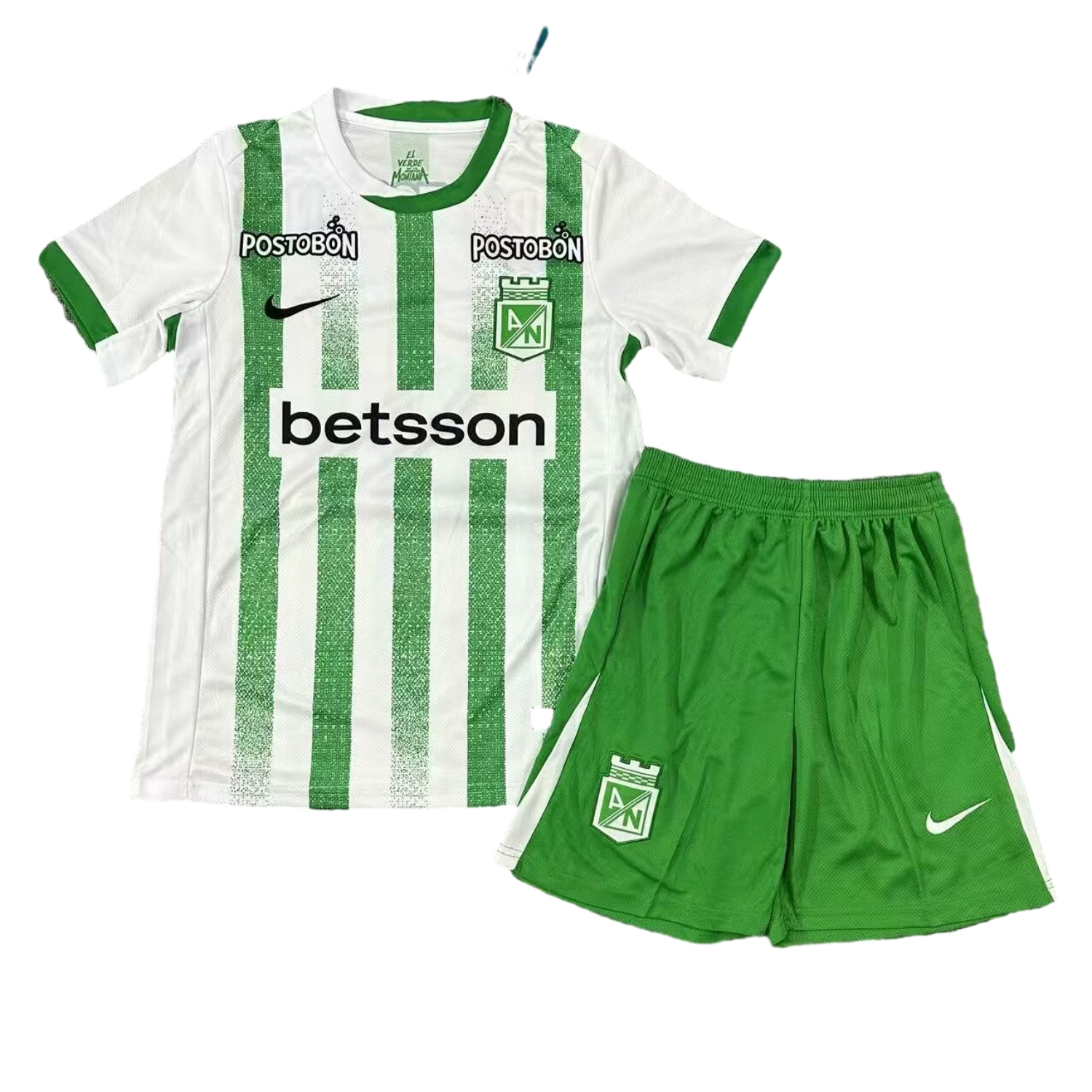 AlphaJersey-Atlético Nacional 25-26 Home Men's Adult Jersey Set - Fans Version