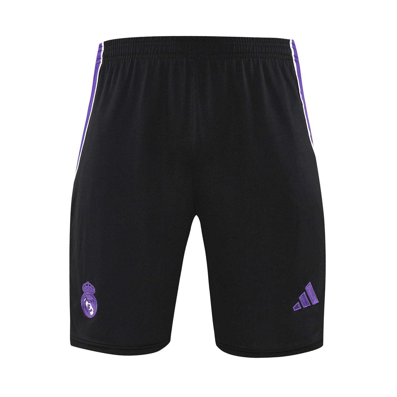 AlphaJersey-Real Madrid 25-26 Short-Sleeve Training Set - Blue Edge Black Top & Black Shorts