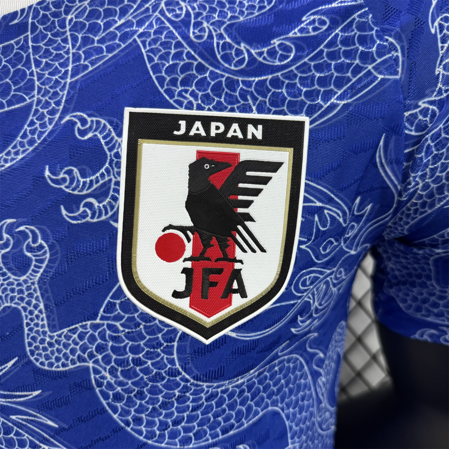 AlphaJersey-Japan 25-26 White Dragon Pattern Blue Special Jersey - Player Version