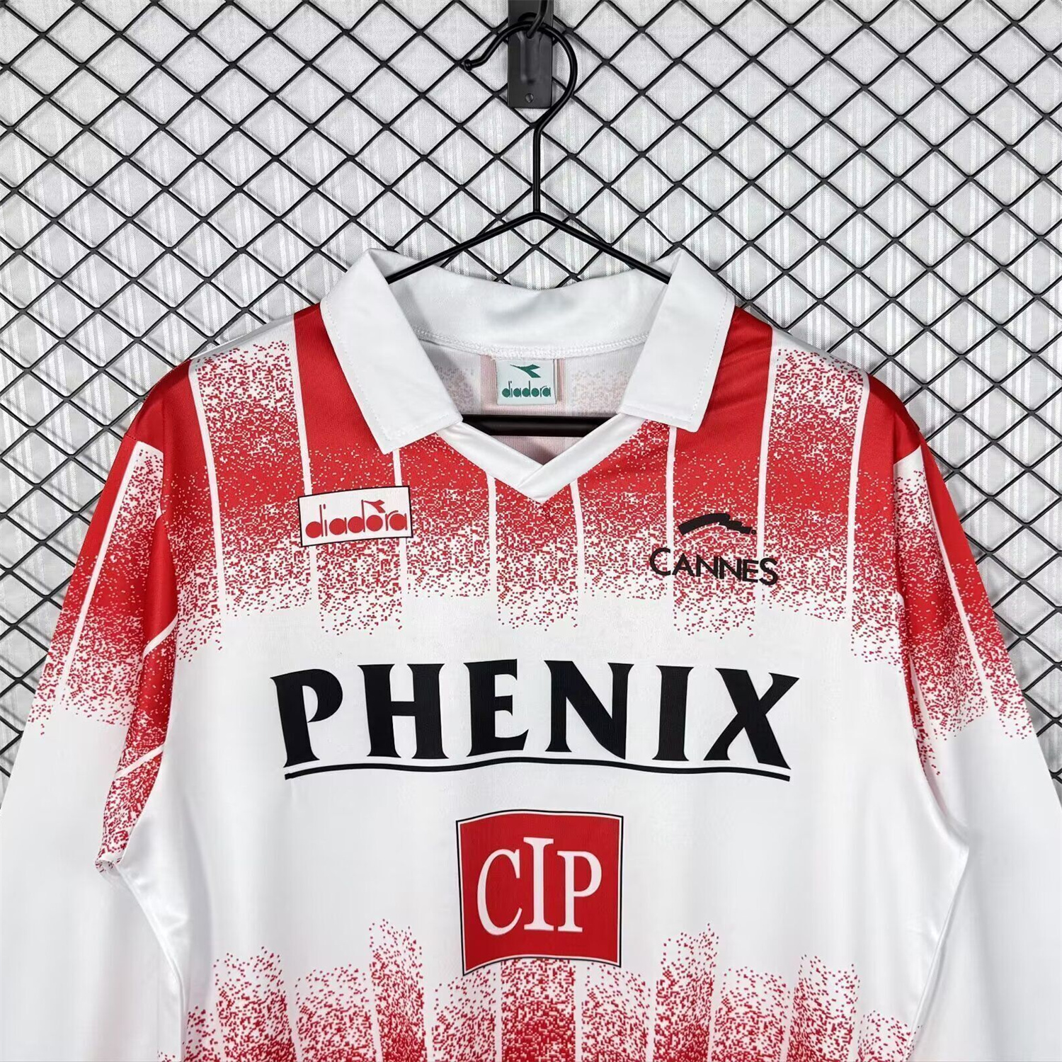 AlphaJersey-Retro AS Cannes 1991-92 Home Long Sleeves Jersey