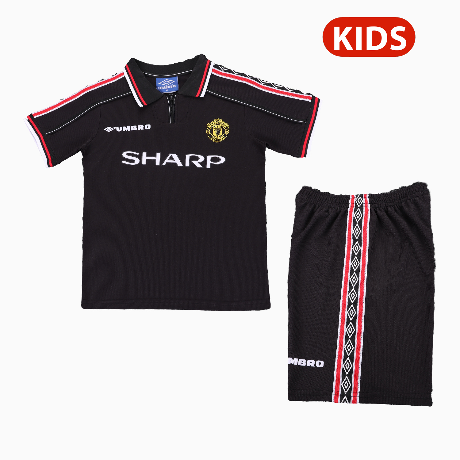 AlphaJersey-Retro Manchester United 1998-99 Away Kids Kit