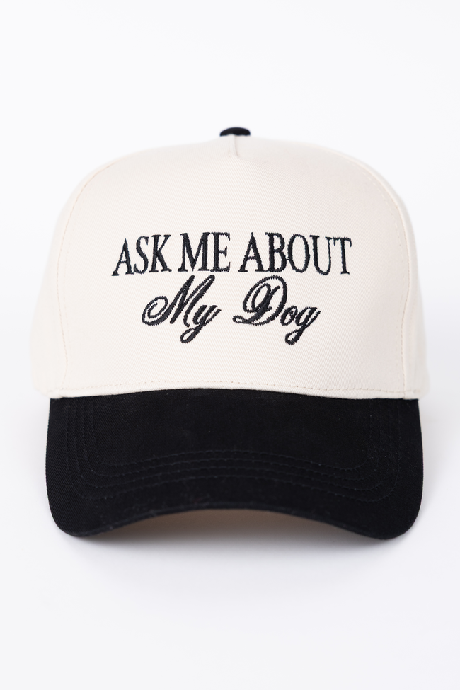 Ask Me About My Dog Black Trucker Hat SALE | Elegant Women's Fashion by coolavocek