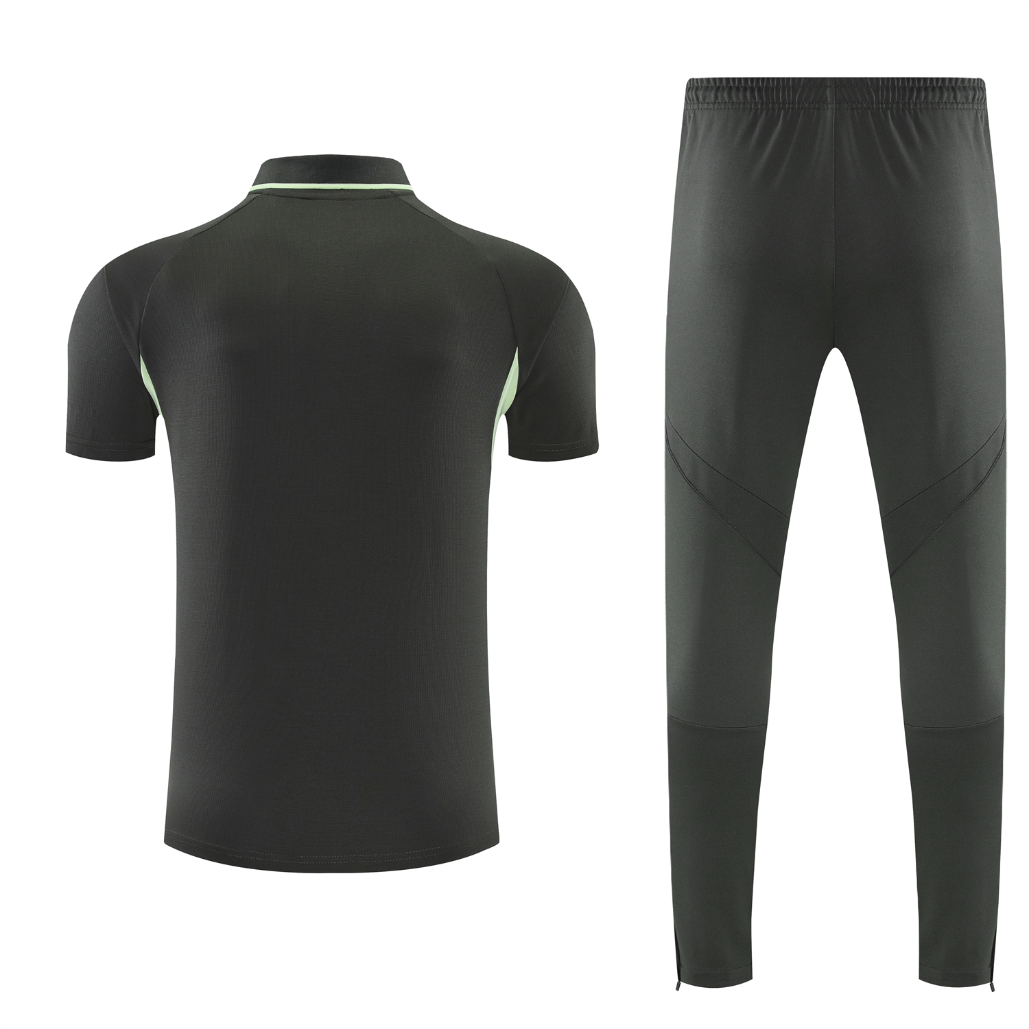 AlphaJersey-Real Madrid 25-26 POLO Short-Sleeve Training Set - Dark Grey Top and Pants