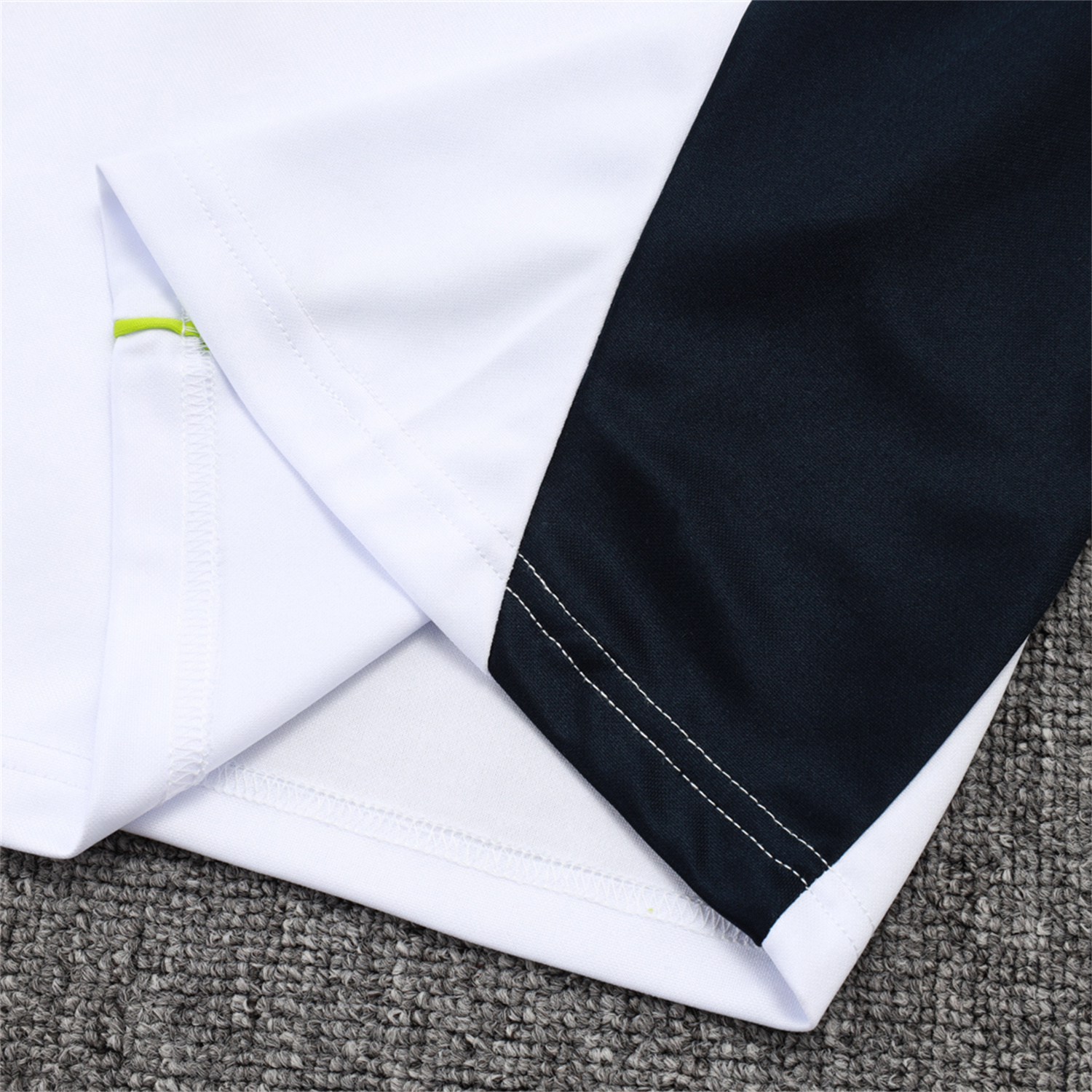 AlphaJersey-Real Madrid 25-26 Long Sleeve Training Set - White Urban Purist Style and Deep Blue Pants