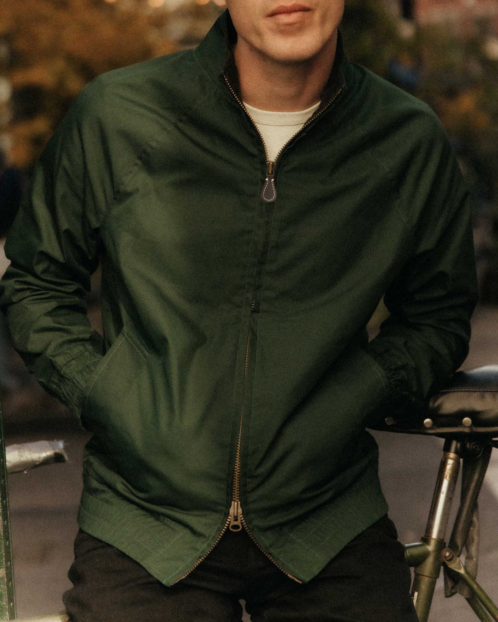 The Dean Jacket in Dark Spruce Twill | Modern Menswear by yycbvcnbmmnbm