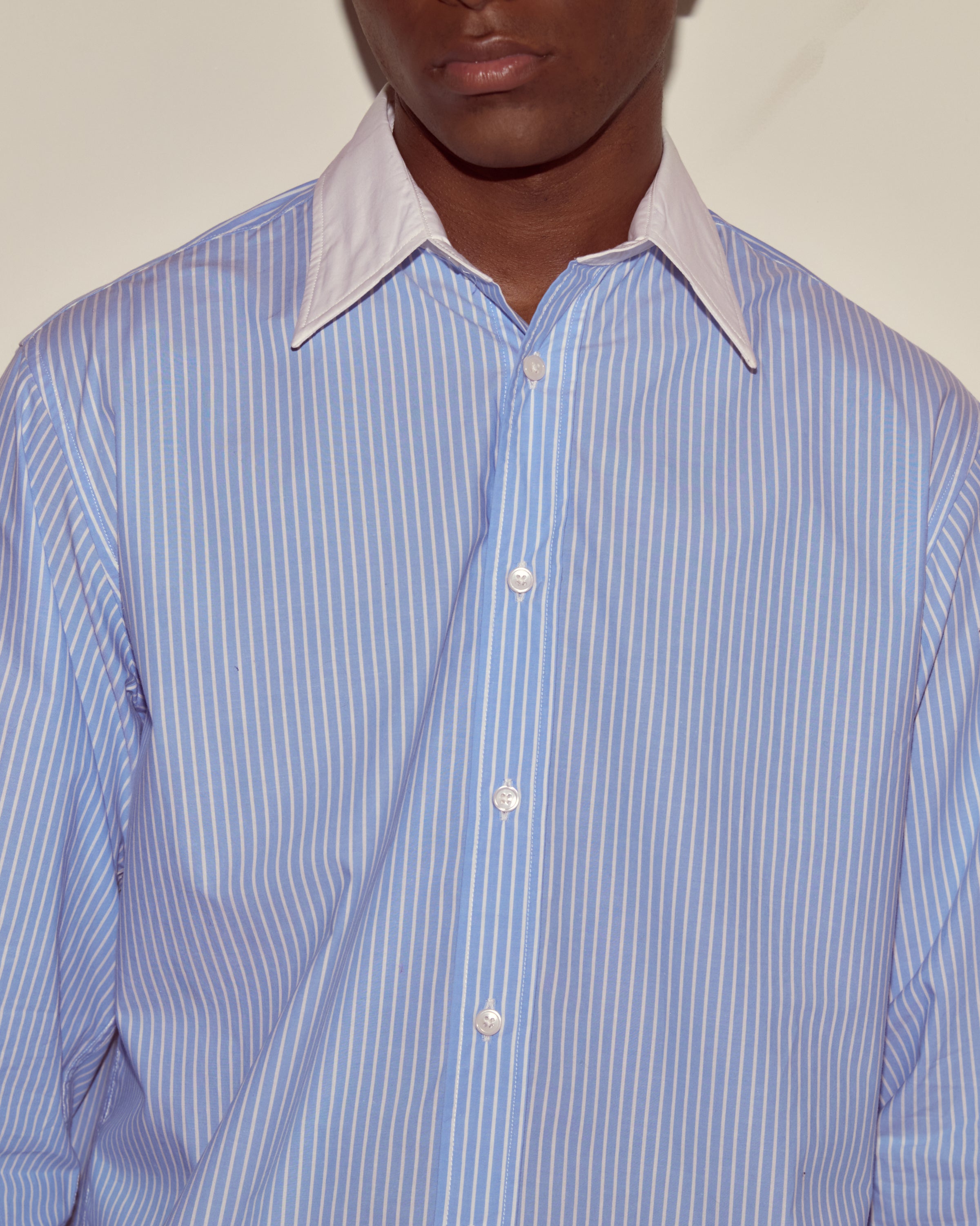 Striped Poplin Shirt | Modern Menswear by yycbvcnbmmnbm