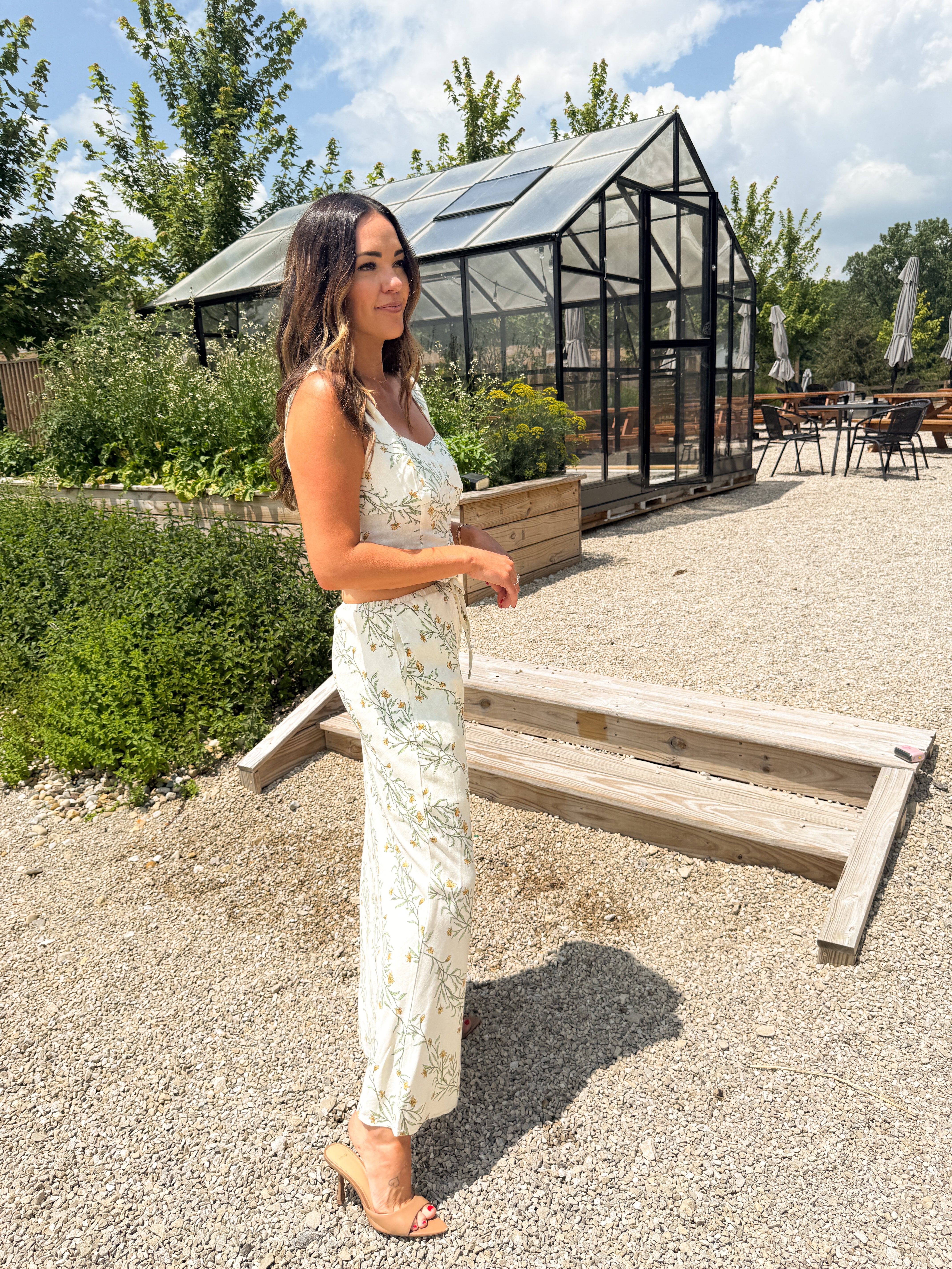 Cream Floral Tank and Skirt Set | Elegant Women's Fashion by coolavocek