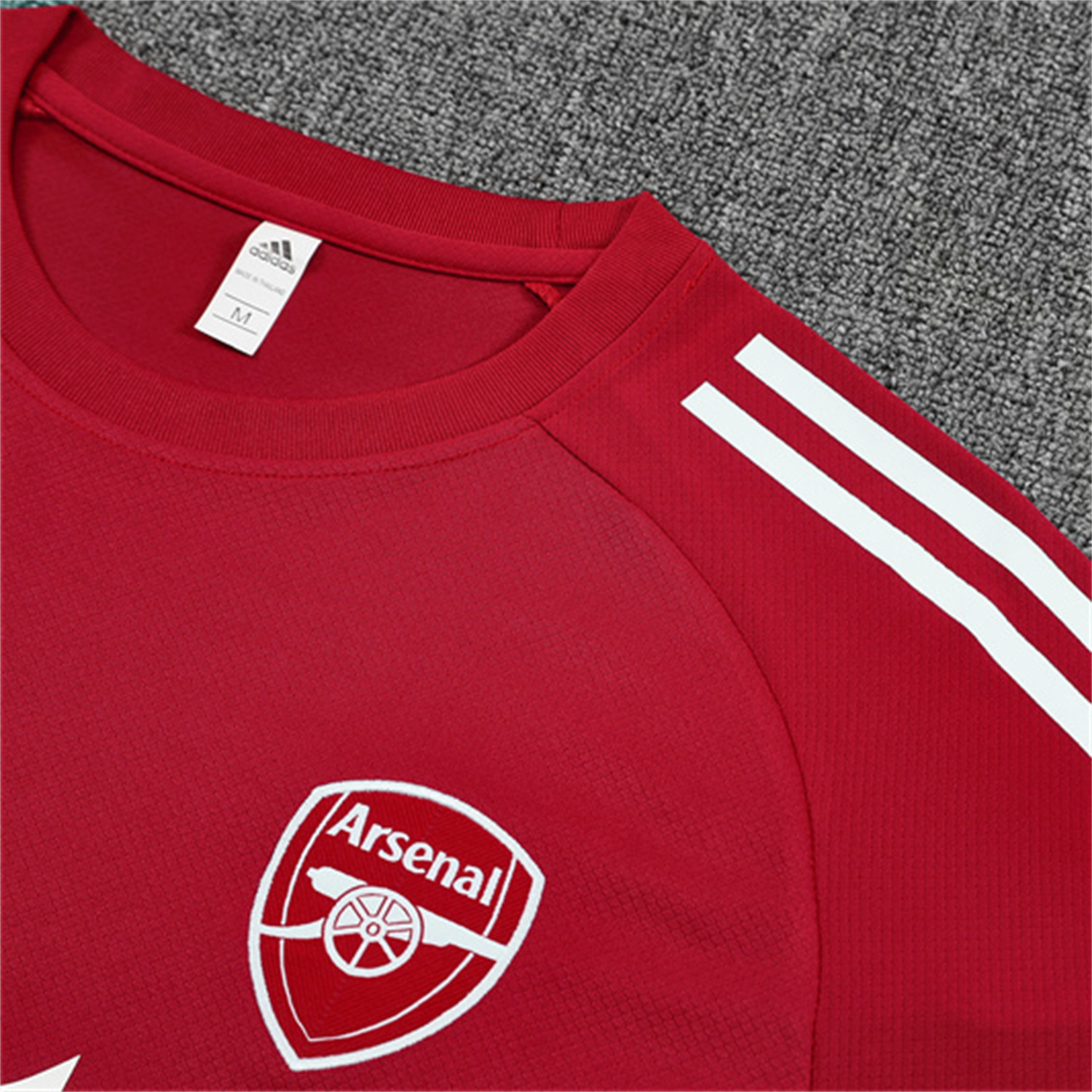 AlphaJersey-Arsenal 25-26 Kids Short-Sleeve Training Set - Red Top & Green Shorts