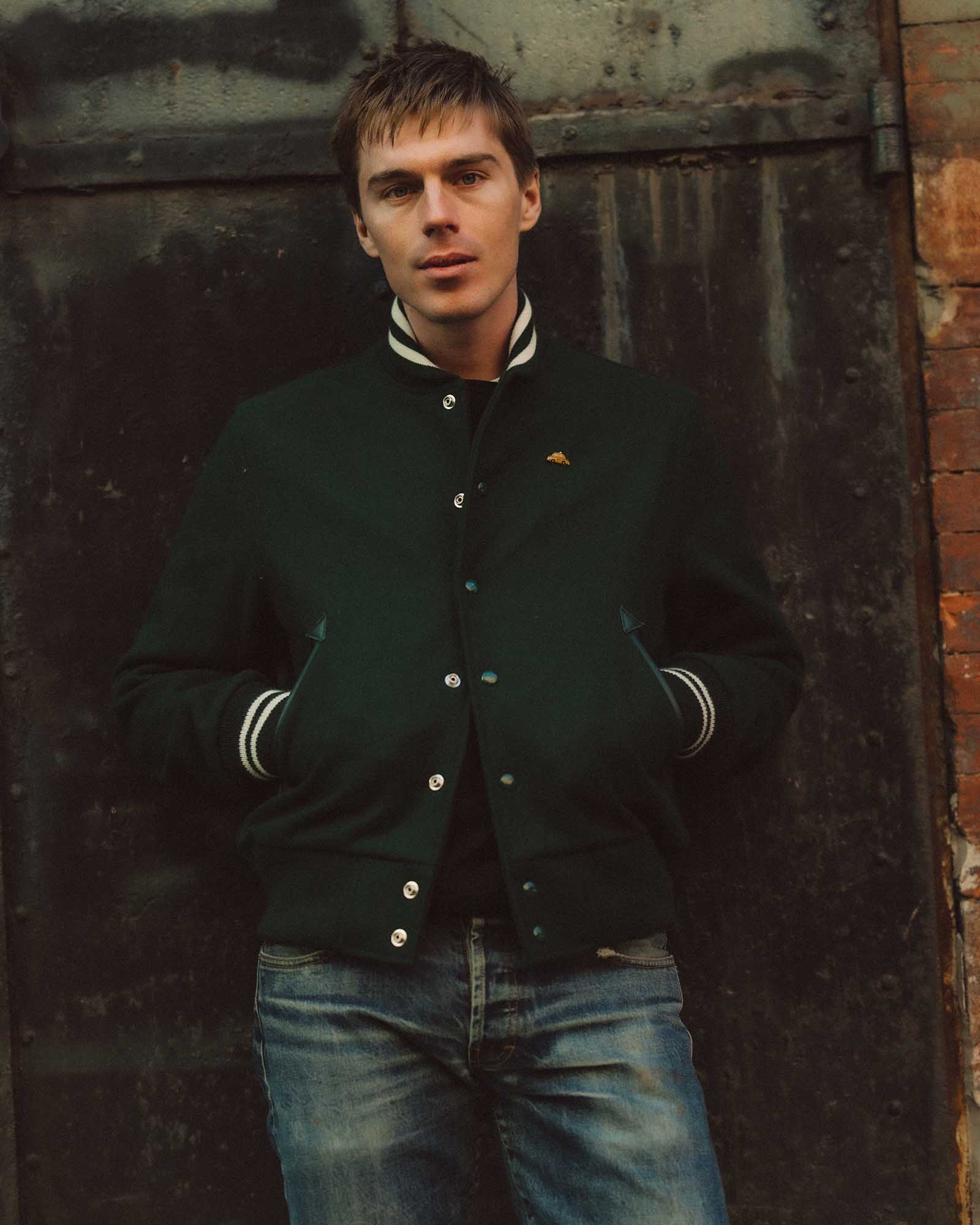 The Golden Bear Snap Bomber in Ivy Wool | Modern Menswear by yycbvcnbmmnbm