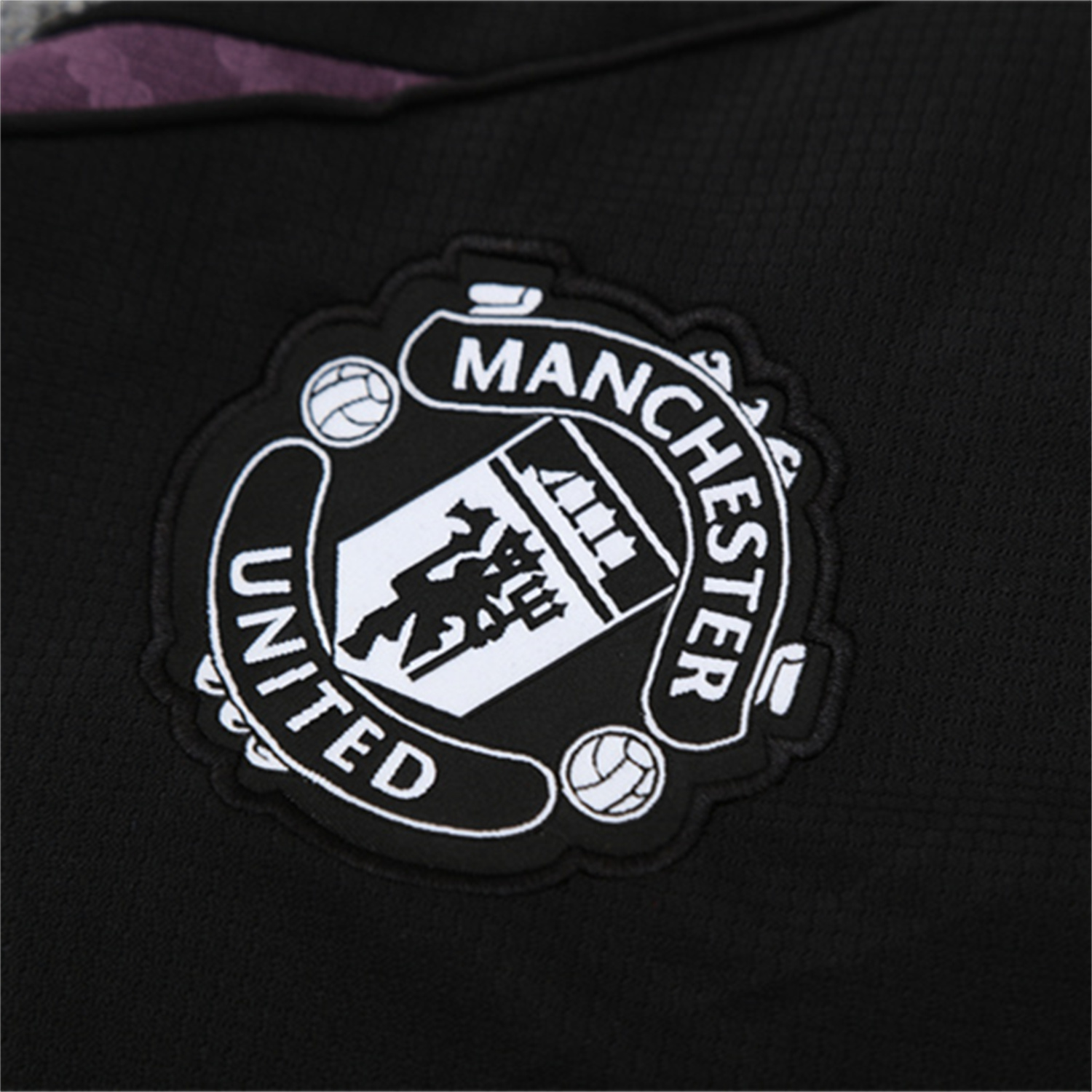 AlphaJersey-Manchester United 25-26 Kids Short-Sleeve Training Set - Purple Top & Black shorts