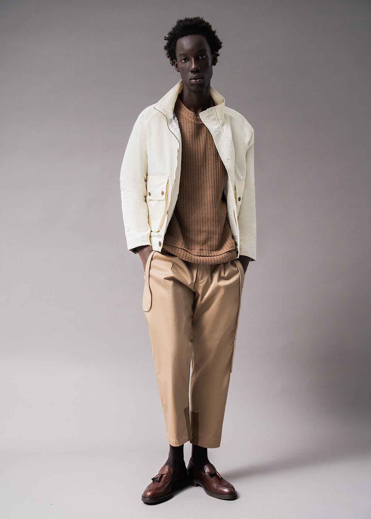 Almond Open Weave Crew | Modern Menswear by yycbvcnbmmnbm
