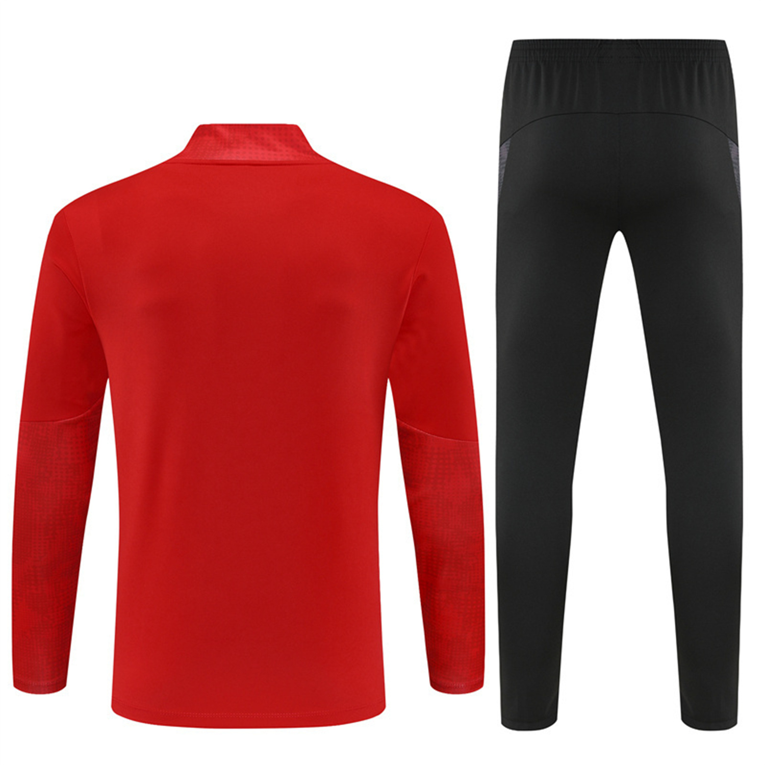 AlphaJersey-AC Milan 25-26 Kids Long Sleeve Training Set - Red Top & Black Pants