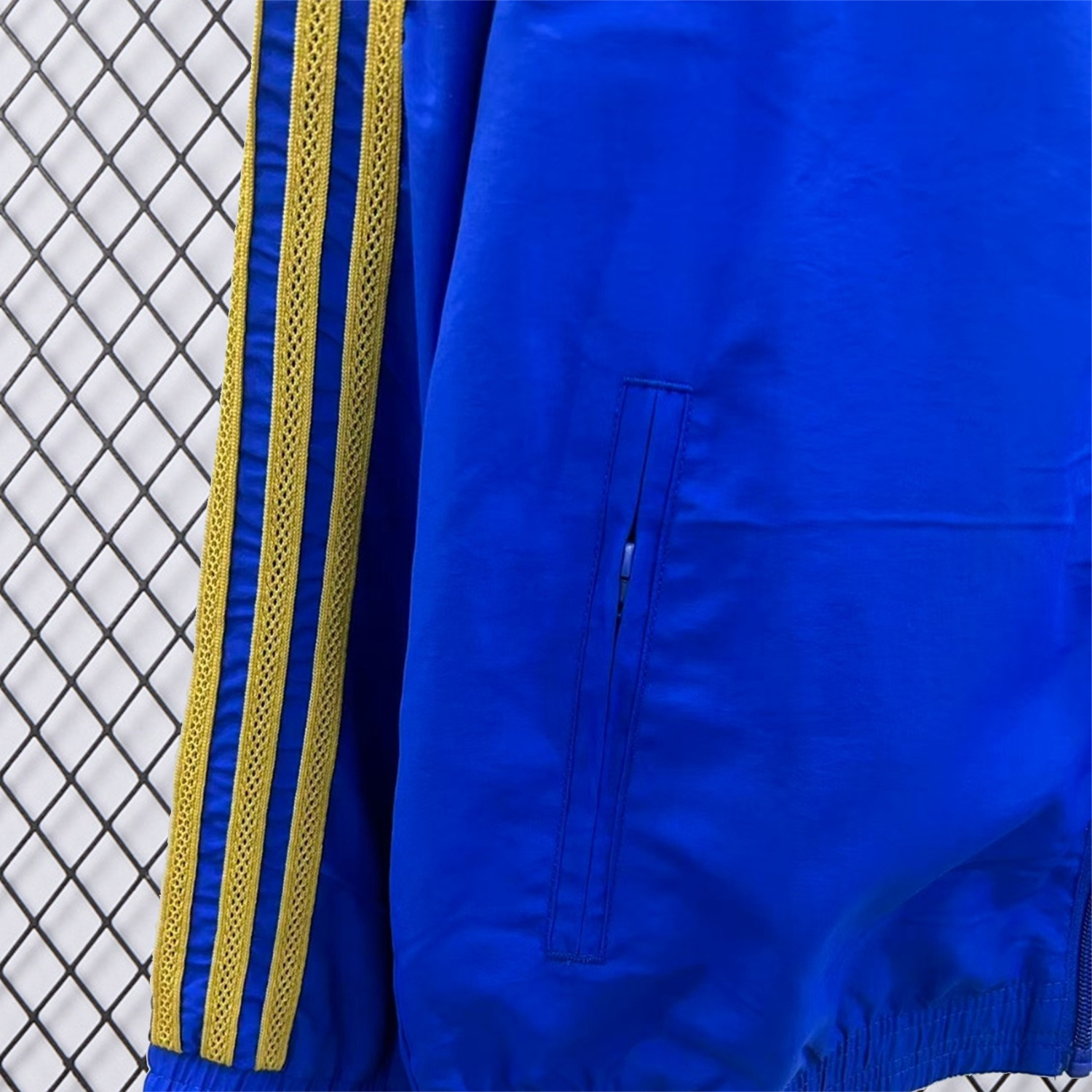 AlphaJersey-Real Madrid 25-26 Cultural Story Chinese Lucky Double Sided Windbreaker Jacket - Blue